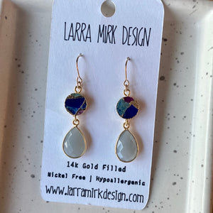 Smokey Quartz & Mixed Gemstone Earrings