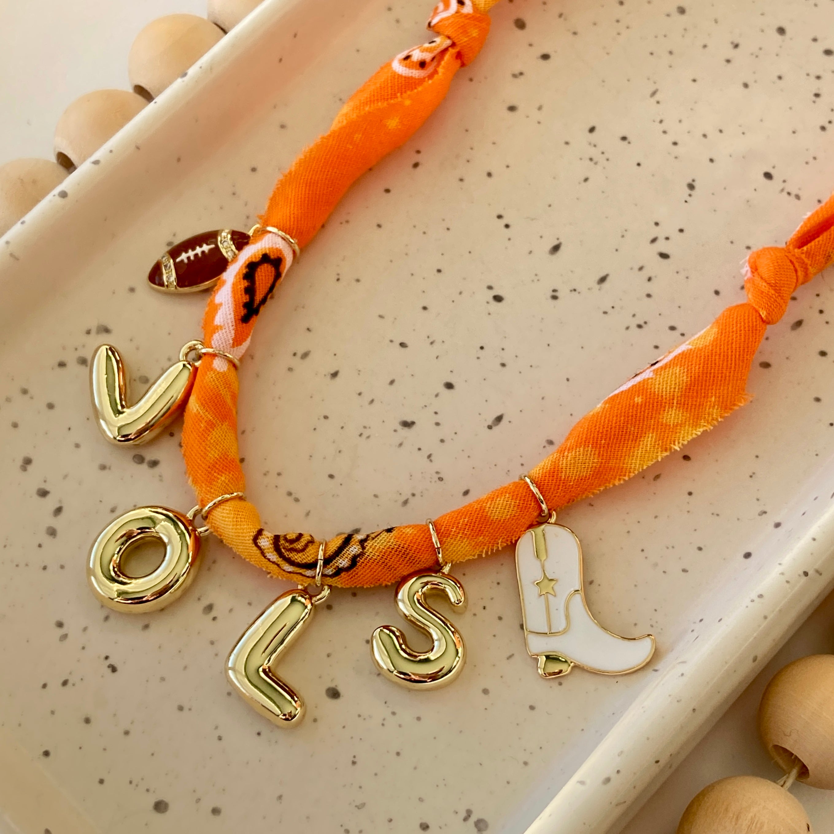 BANDANA CHARM NECKLACE | VOLS | Gold Filled