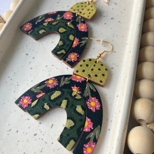 RAINA | Leopard Flower Child Earrings