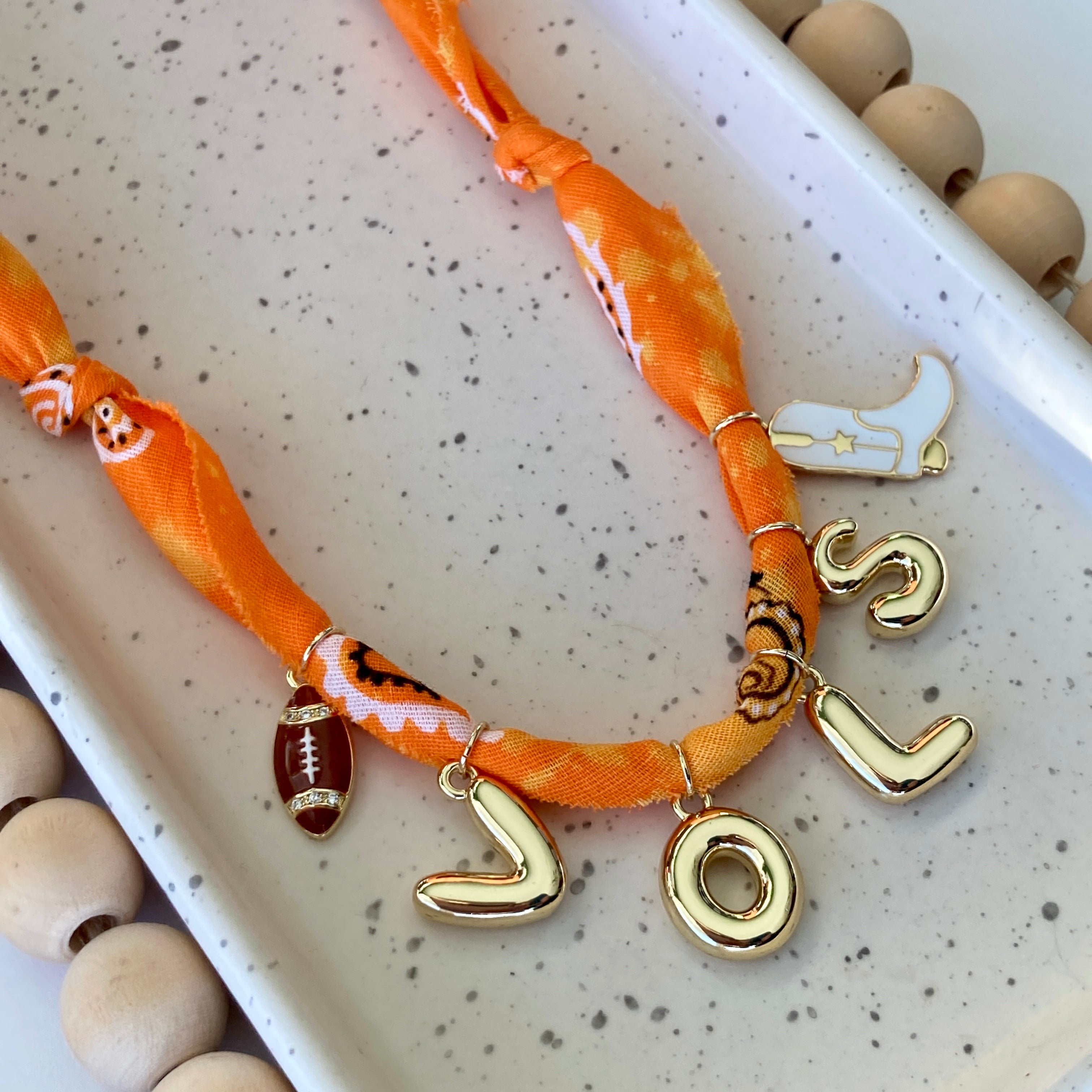 BANDANA CHARM NECKLACE | VOLS | Gold Filled