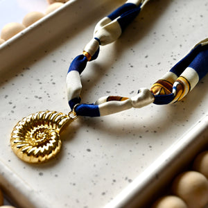 Scarf Charm Necklace | Large Charm | Gold Filled