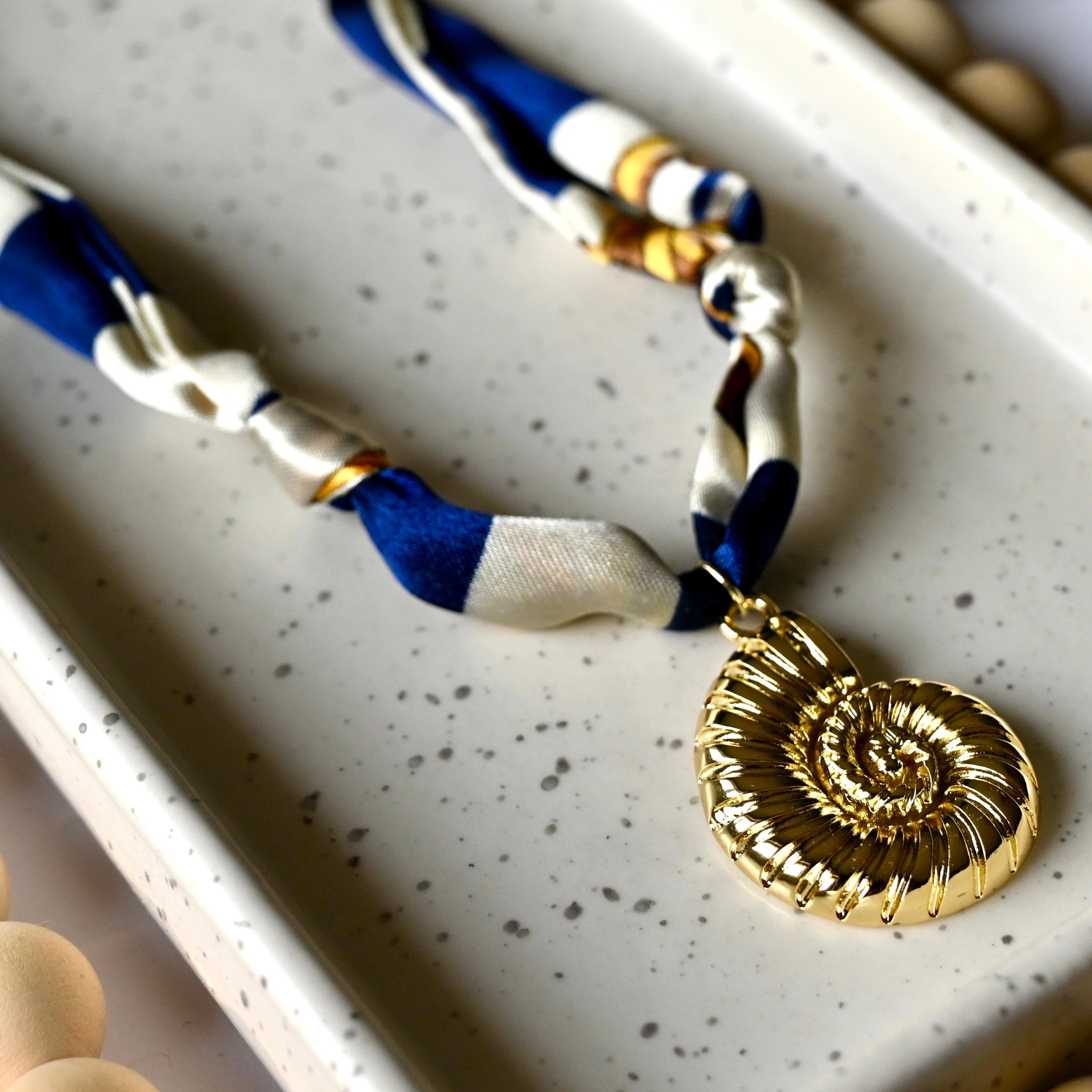 Scarf Charm Necklace | Large Charm | Gold Filled