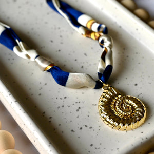 Scarf Charm Necklace | Large Charm | Gold Filled