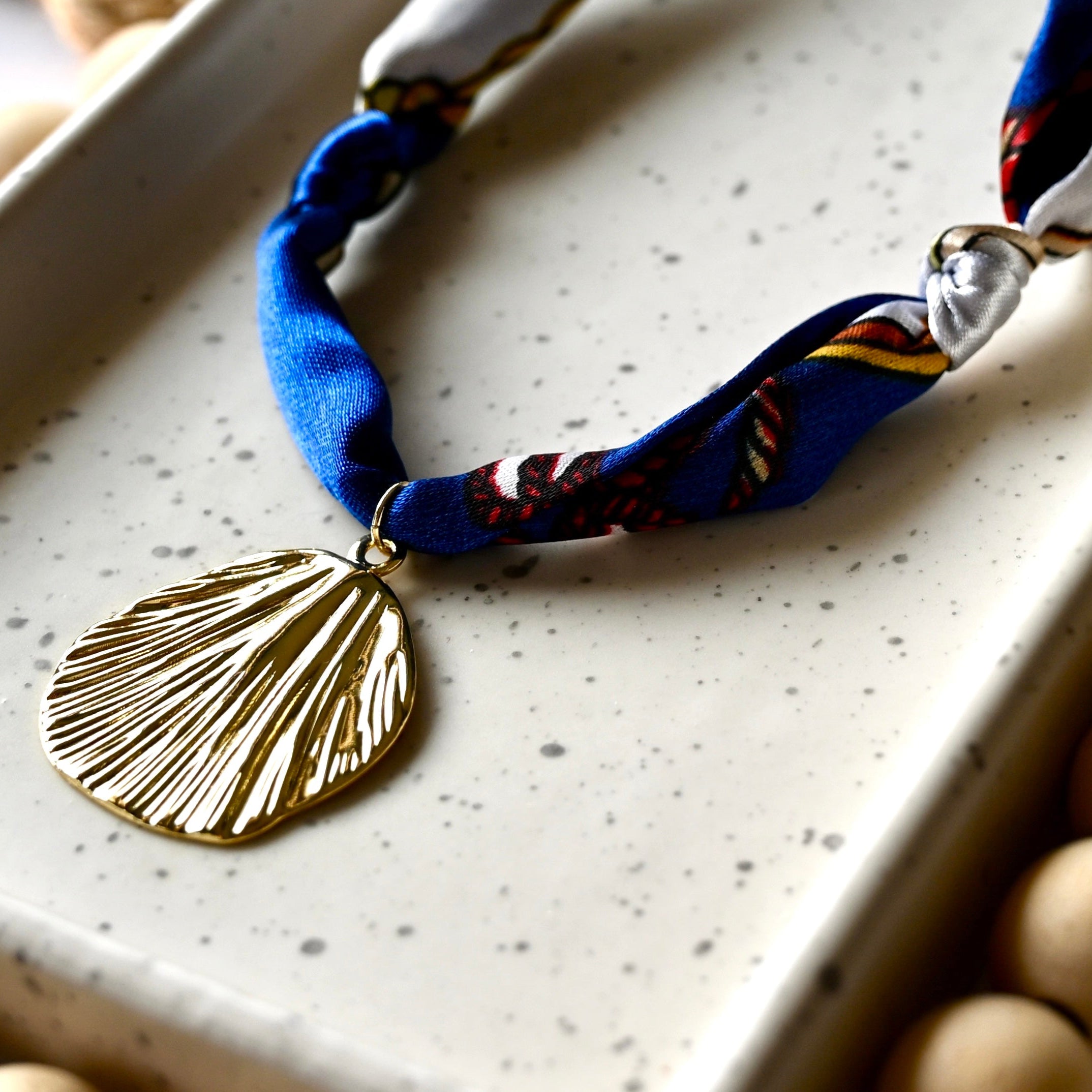 Scarf Charm Necklace | Large Charm | Gold Filled
