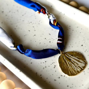 Scarf Charm Necklace | Large Charm | Gold Filled