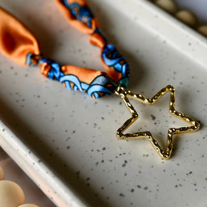 Scarf Necklace | Large Charm | Gold Filled