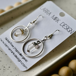 CRYSTAL QUARTZ EARRINGS | DANGLE