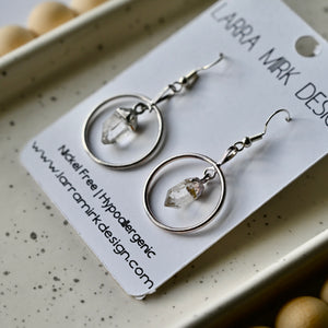 CRYSTAL QUARTZ EARRINGS | DANGLE