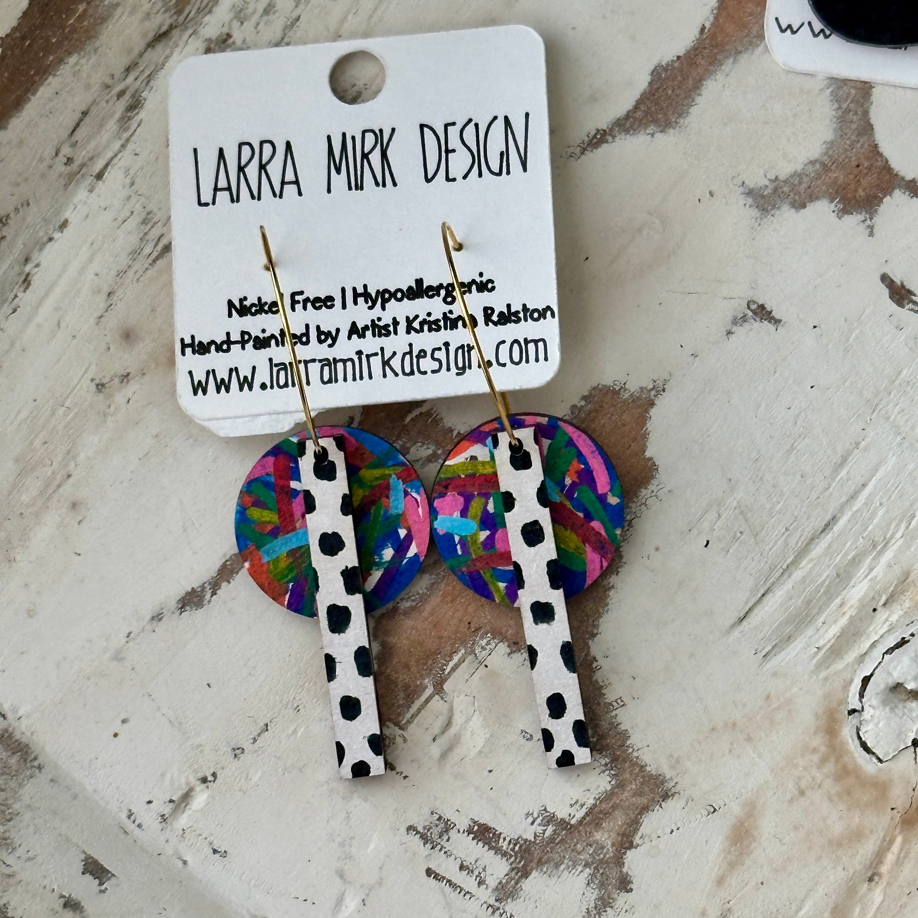 Hand Painted Hoop Earrings – Larra Mirk Design