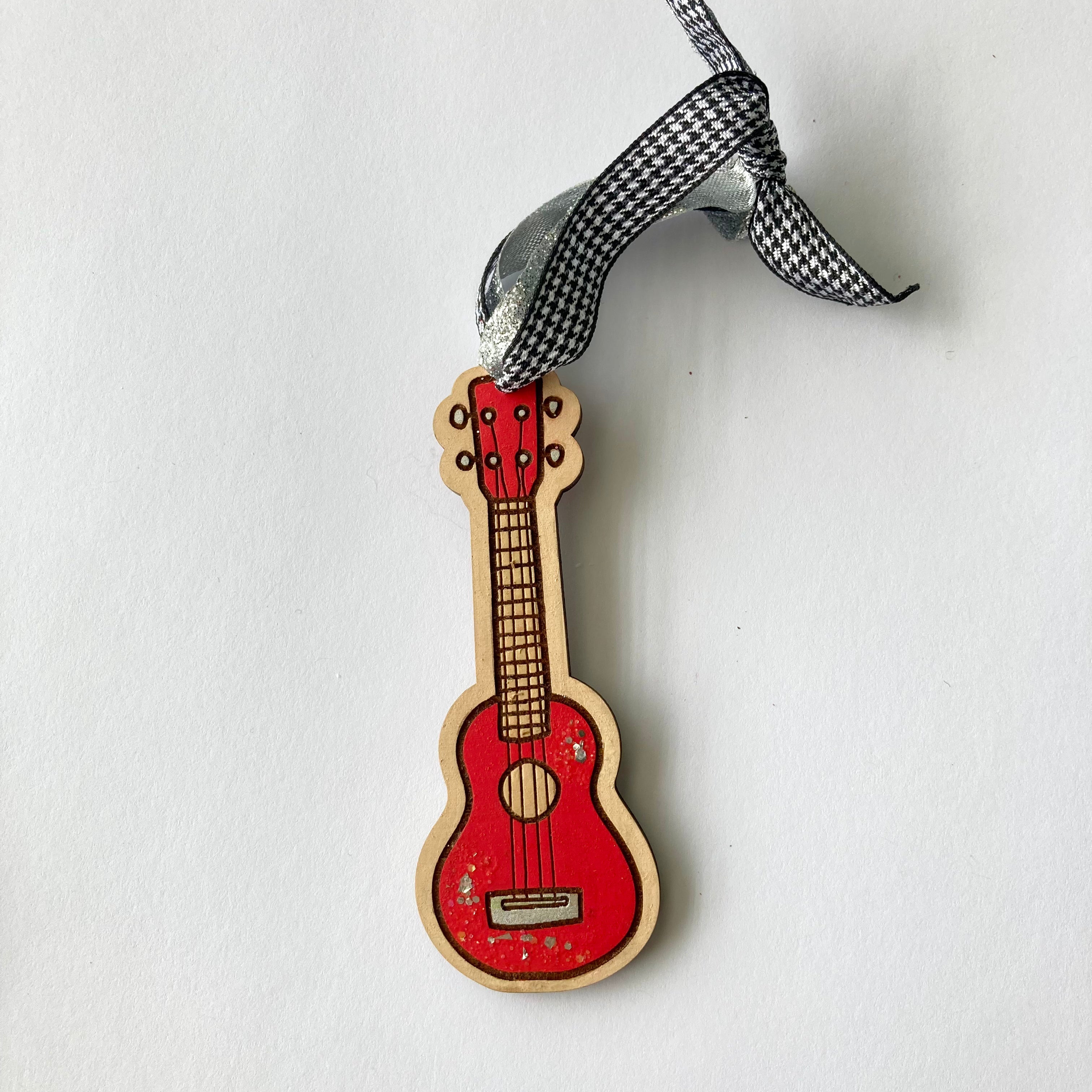 RED GUITAR ORNAMENT