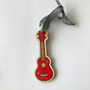 RED GUITAR ORNAMENT