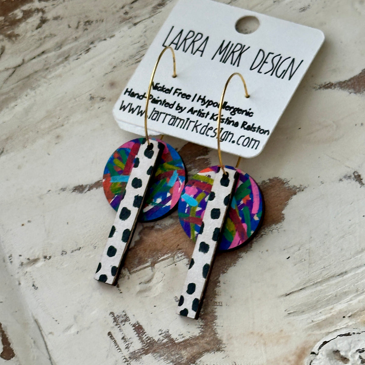 Hand Painted Hoop Earrings – Larra Mirk Design