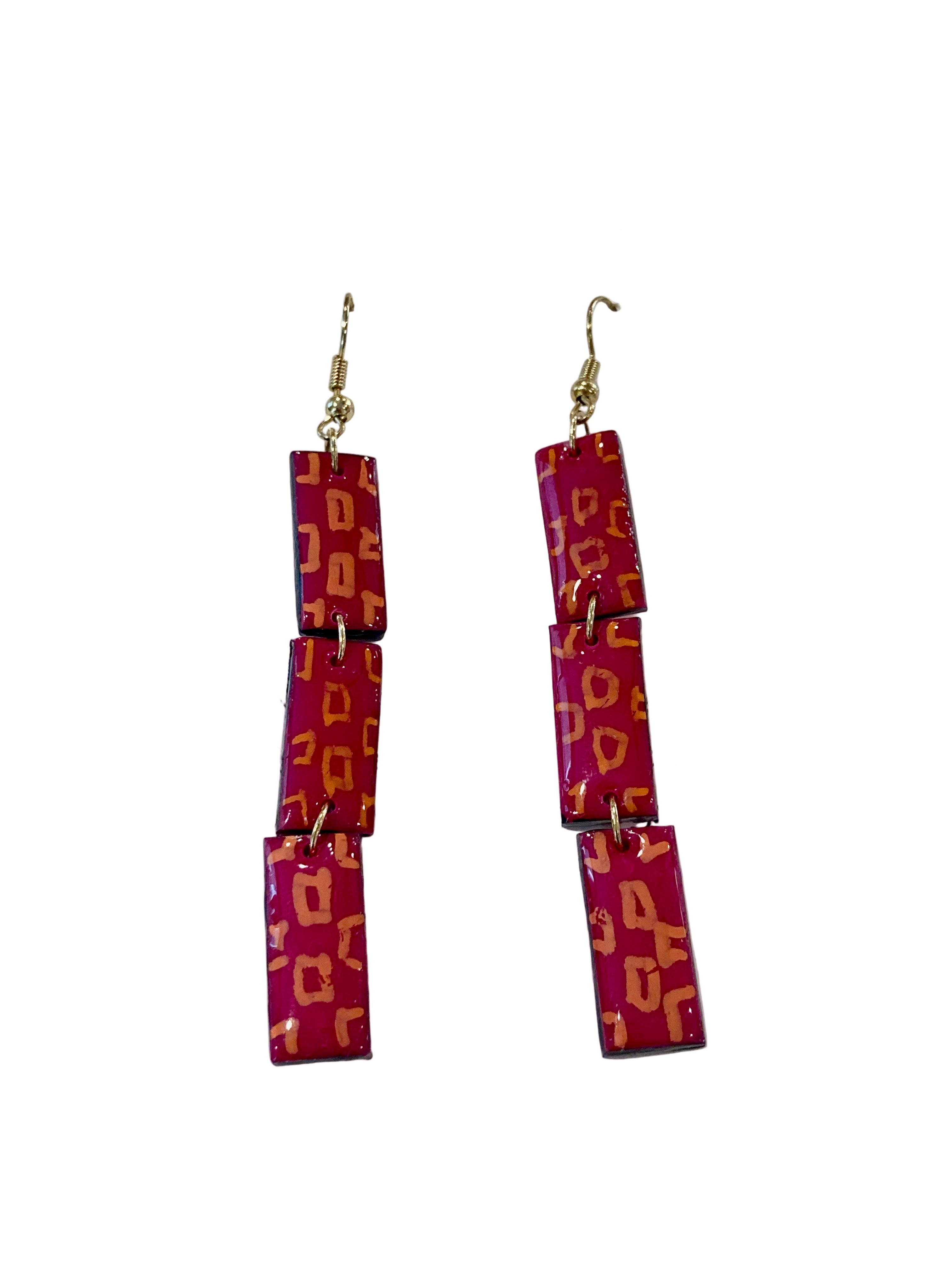 Hand Painted Clay Earrings