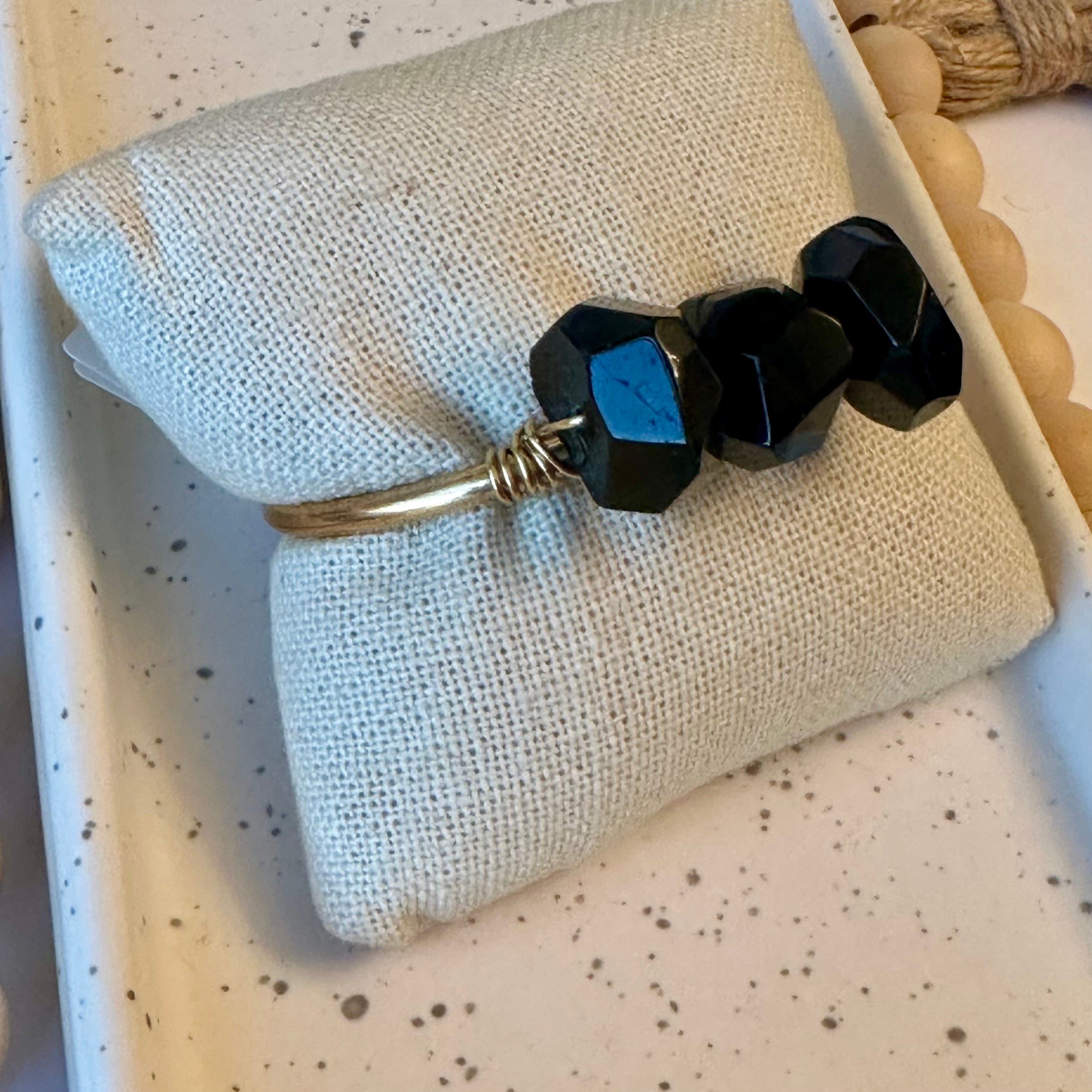 TRIO GEMSTONE CUFF | BLACK TOURMALINE