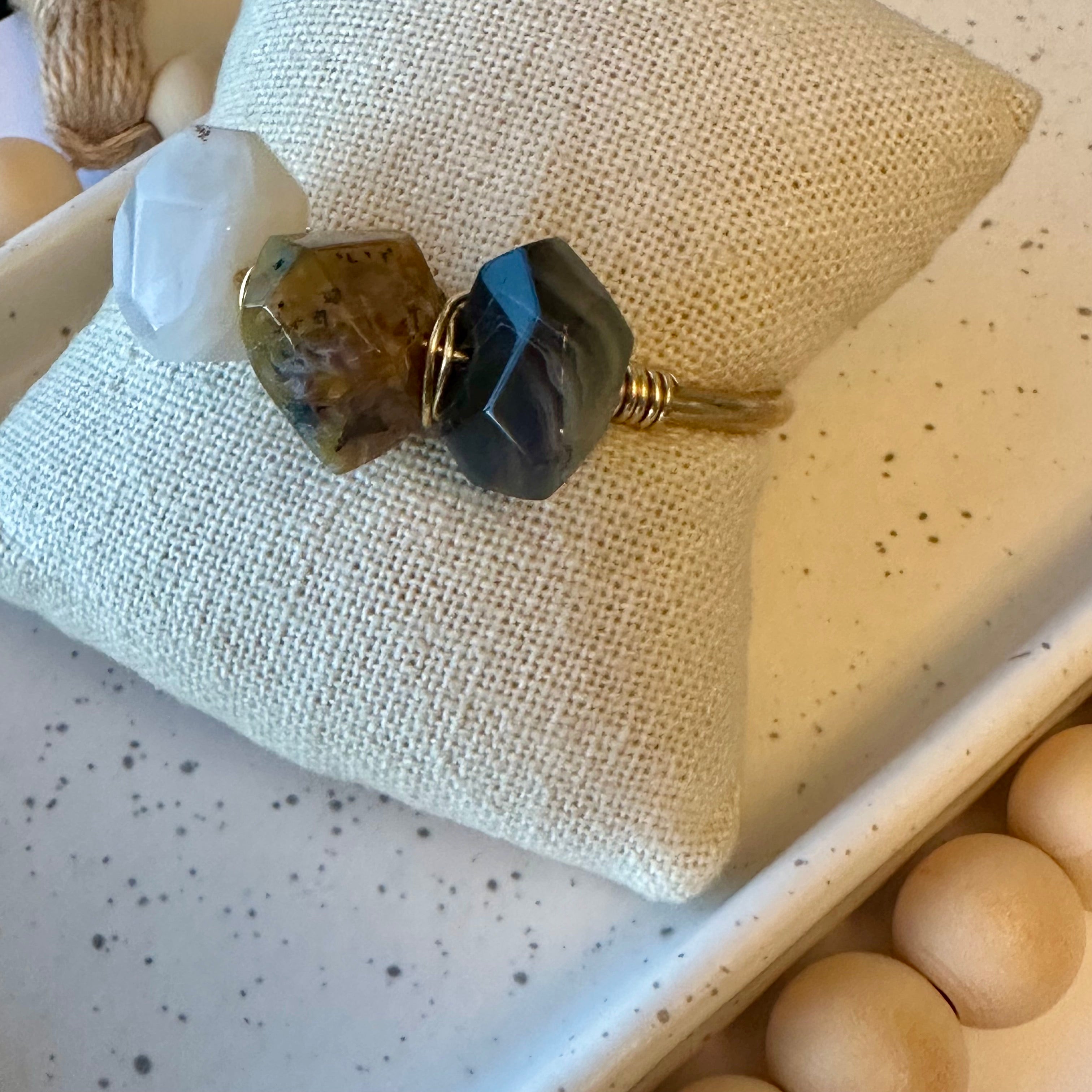 TRIO GEMSTONE CUFF | BOTSWANA AGATE