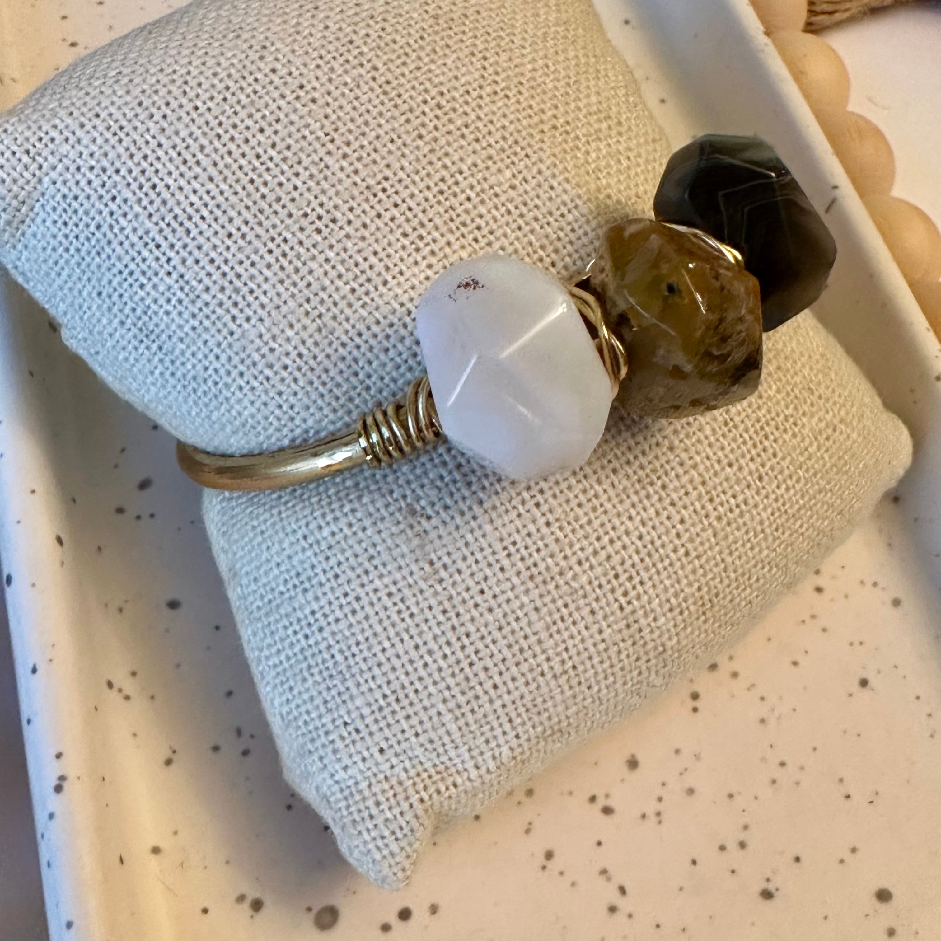 TRIO GEMSTONE CUFF | BOTSWANA AGATE