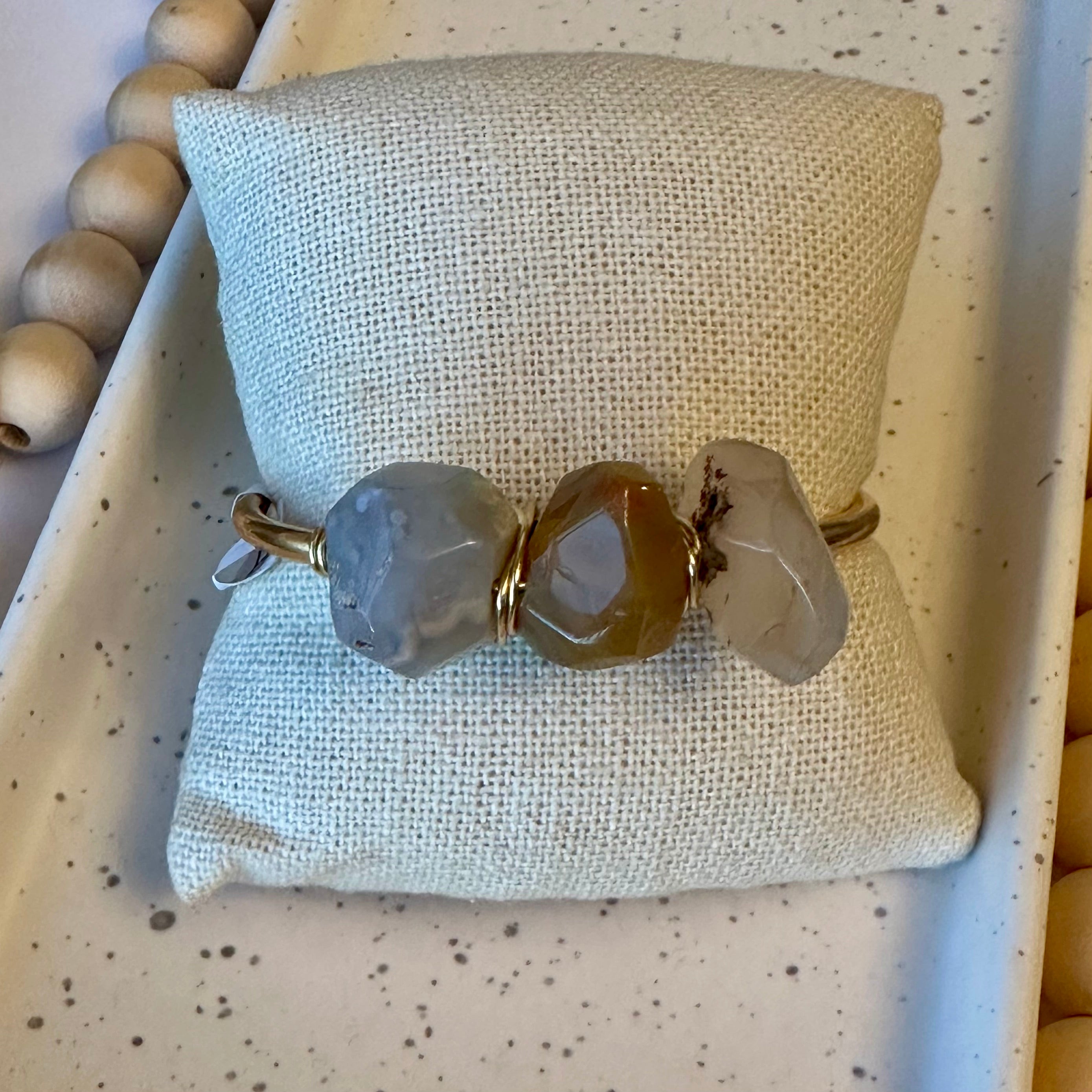 TRIO GEMSTONE CUFF | BOTSWANA AGATE