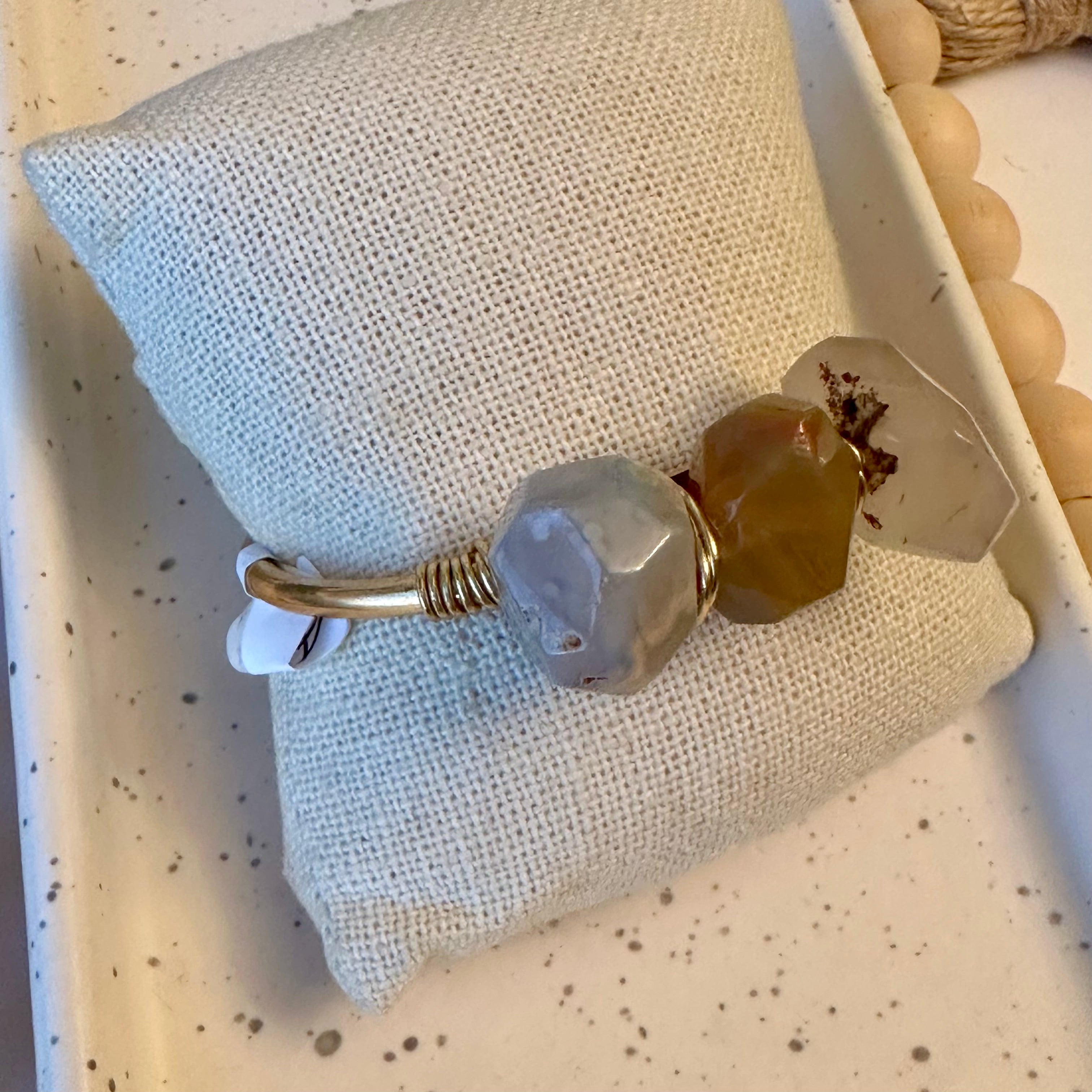 TRIO GEMSTONE CUFF | BOTSWANA AGATE
