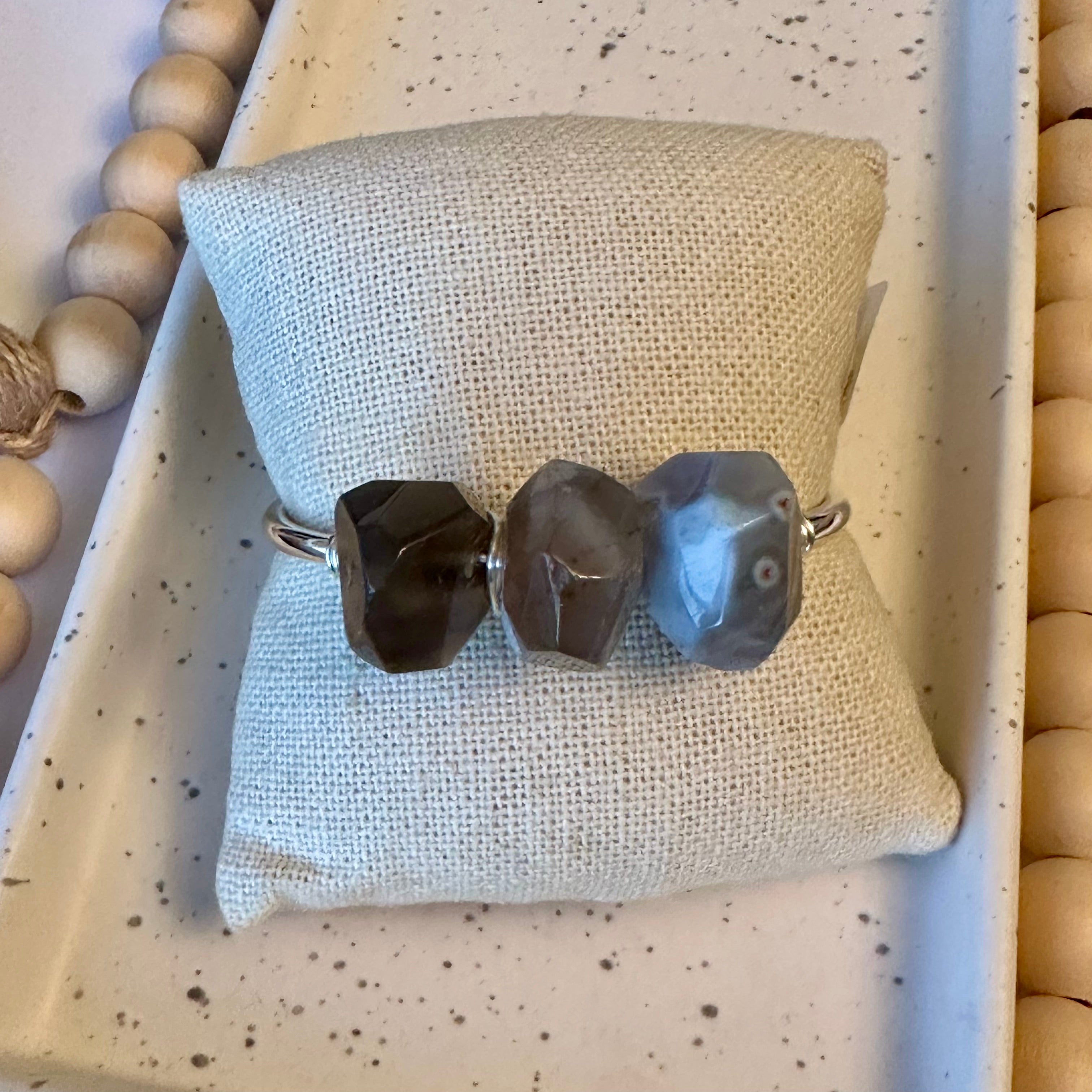 TRIO GEMSTONE CUFF | BOTSWANA AGATE