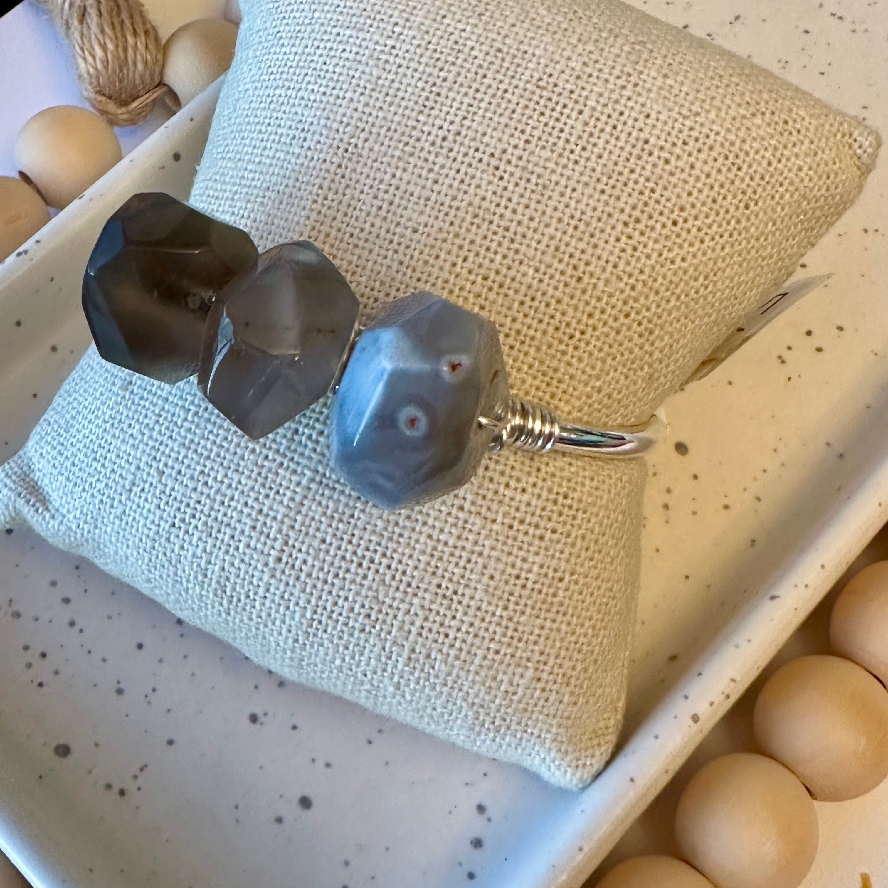 TRIO GEMSTONE CUFF | BOTSWANA AGATE