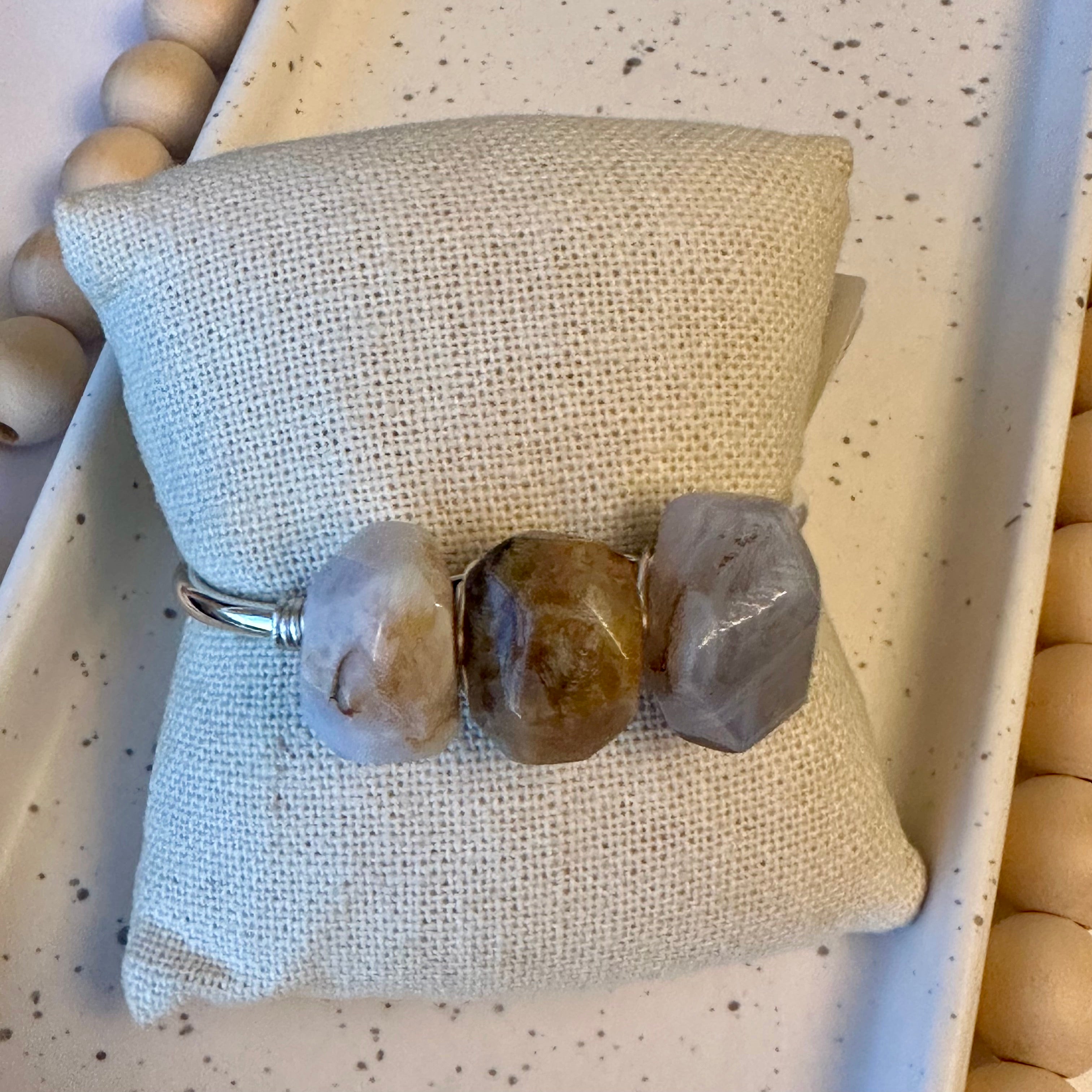 TRIO GEMSTONE CUFF | BOTSWANA AGATE