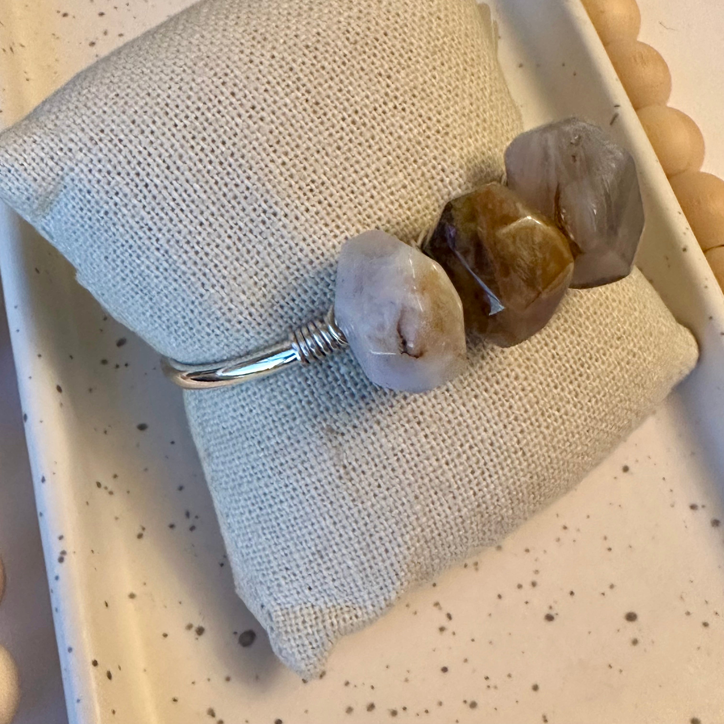 TRIO GEMSTONE CUFF | BOTSWANA AGATE