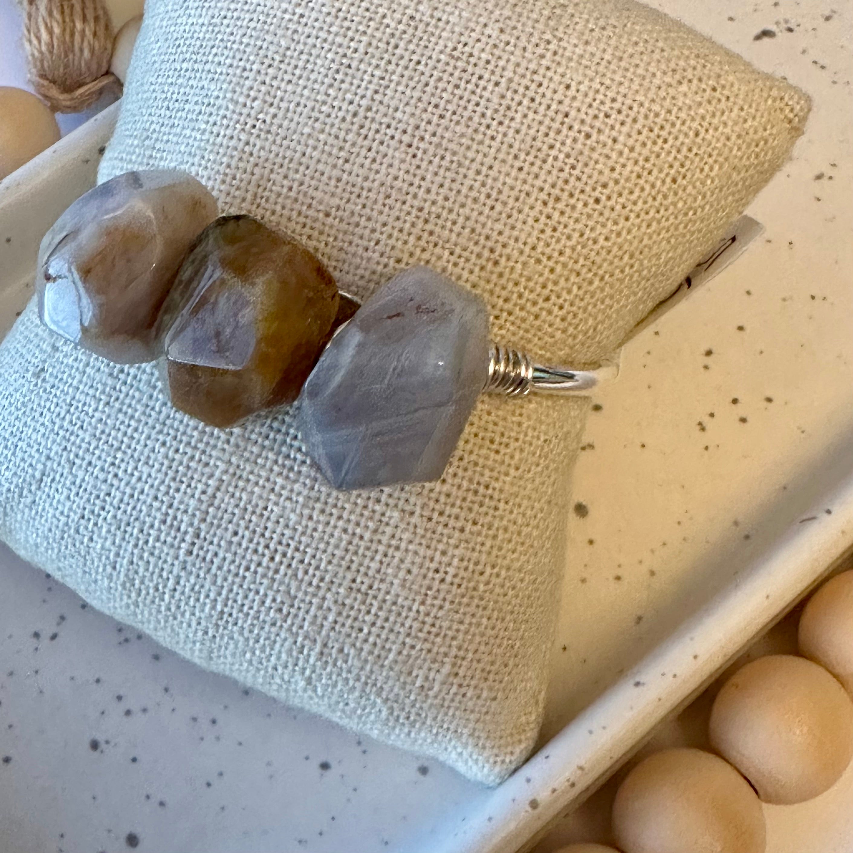 TRIO GEMSTONE CUFF | BOTSWANA AGATE