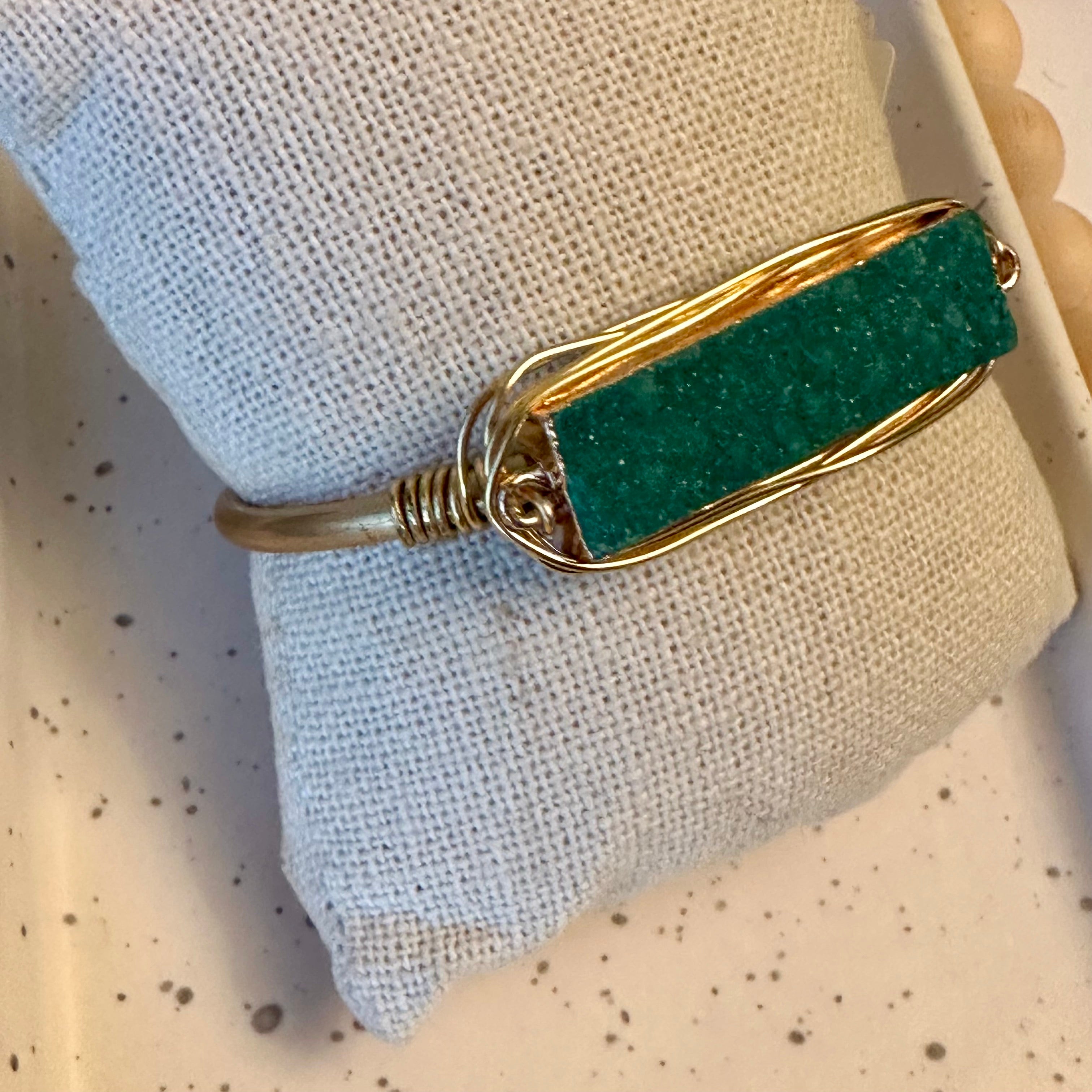 DRUZY CUFF | GREEN DRUZY
