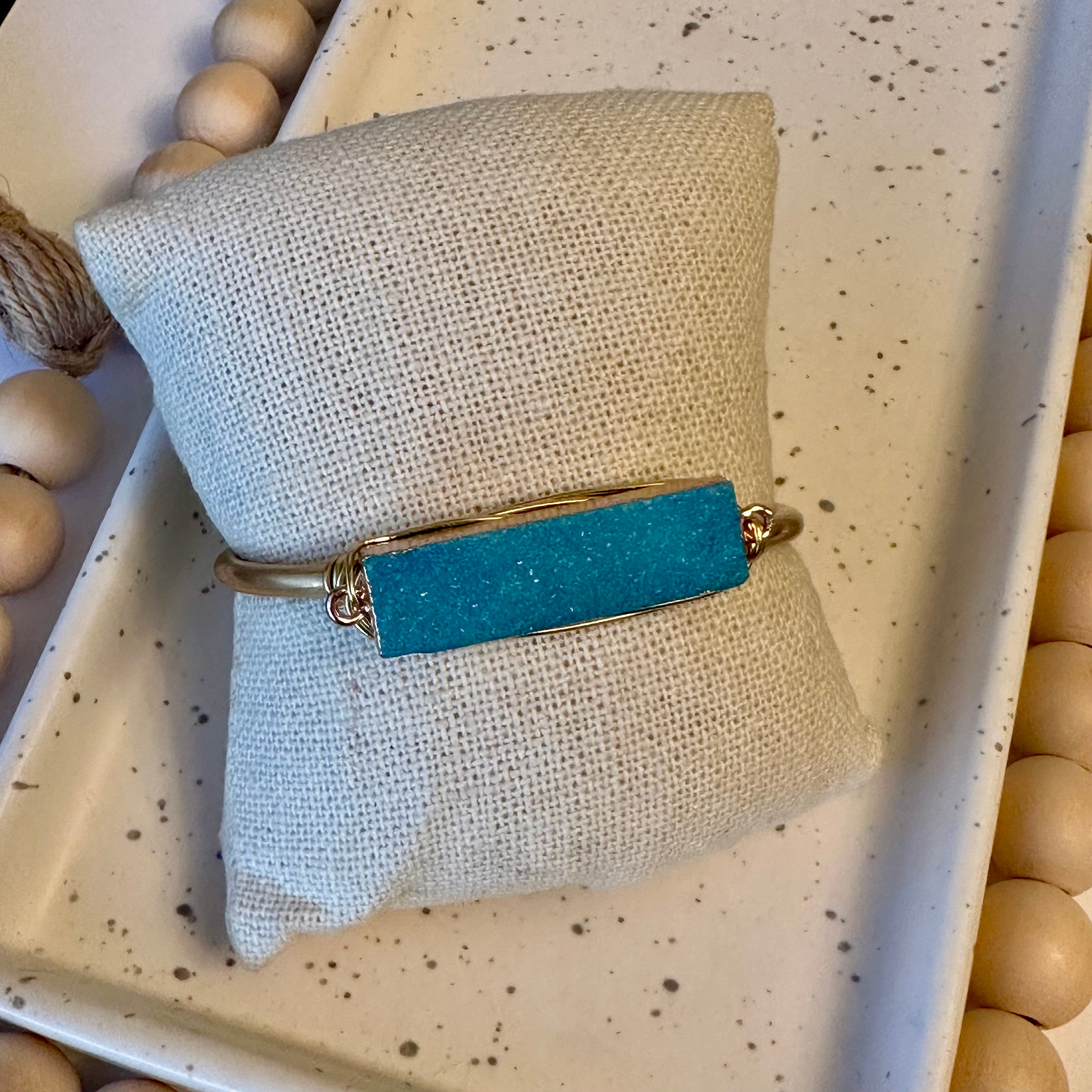 DRUZY CUFF | LIGHT BLUE DRUZY