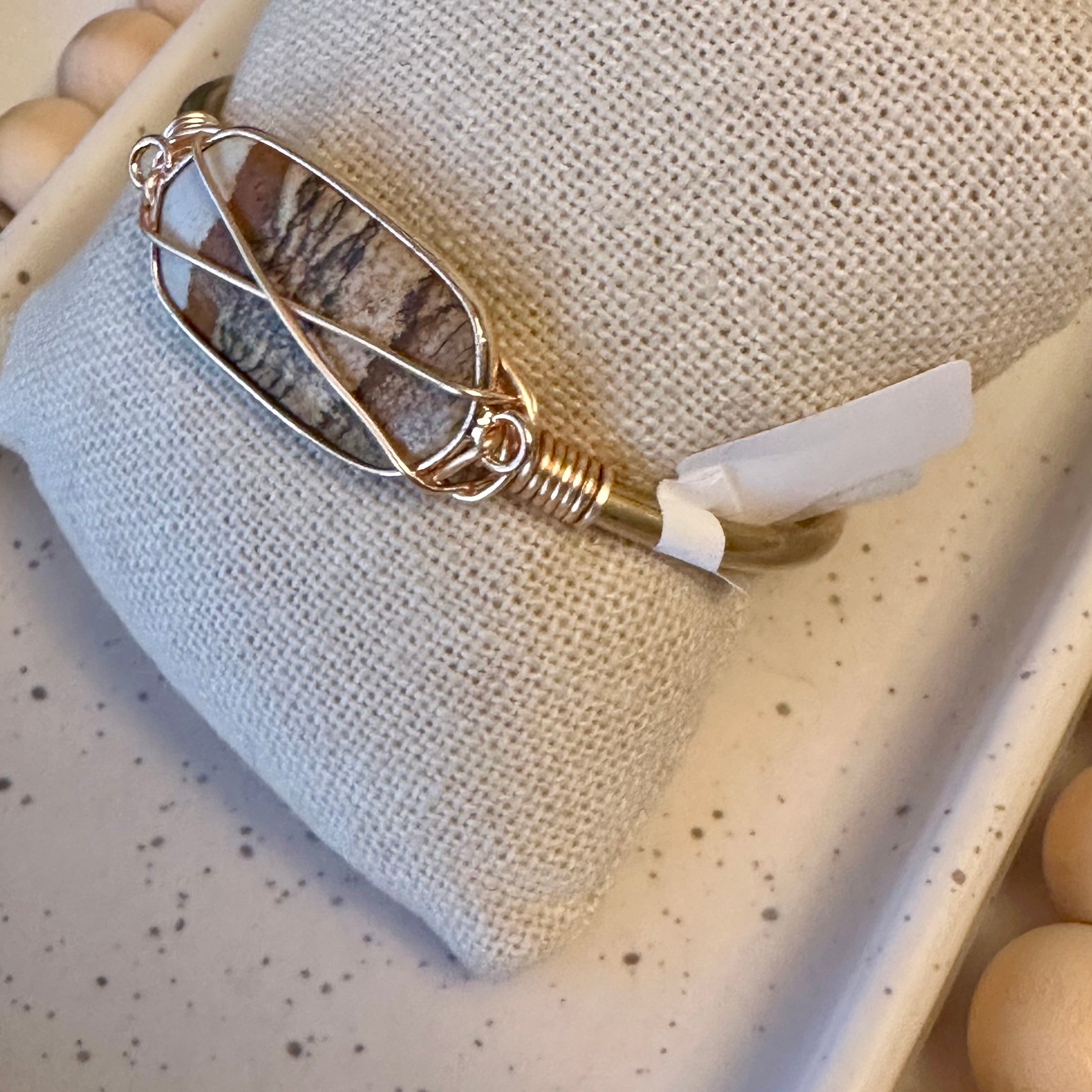 GEMSTONE CUFF | PICTURE JASPER BEZEL