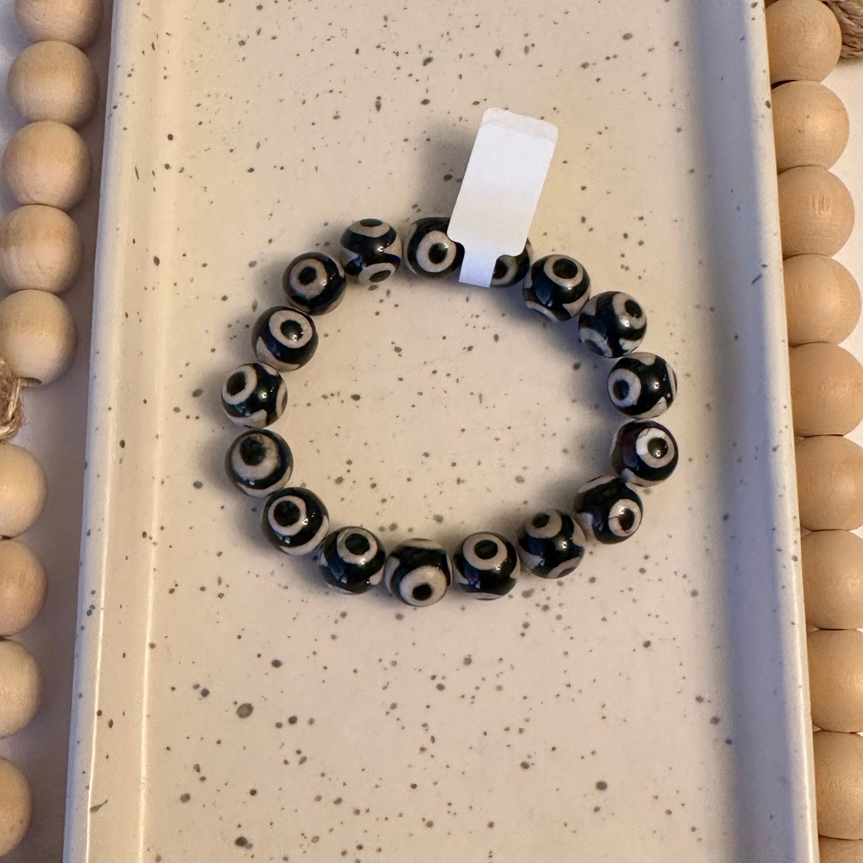 FACETED TIBETAN AGATE BRACELET | CIRCLES