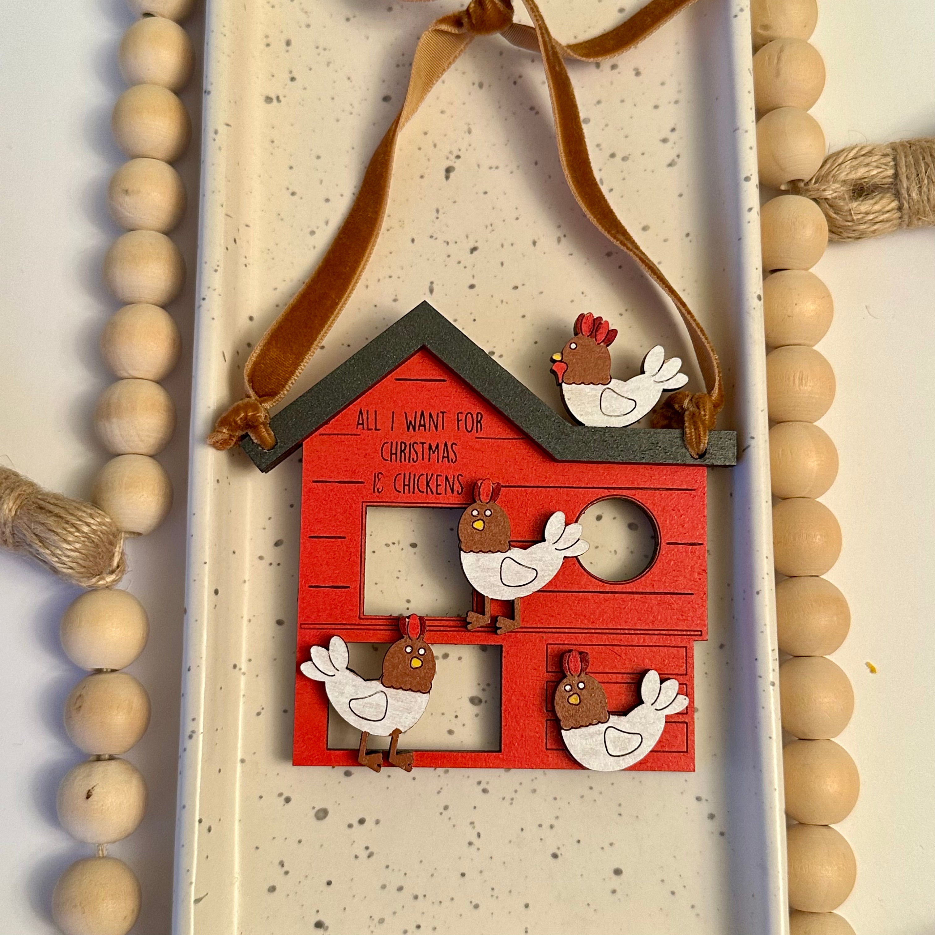 CHICKEN COUP ORNAMENT