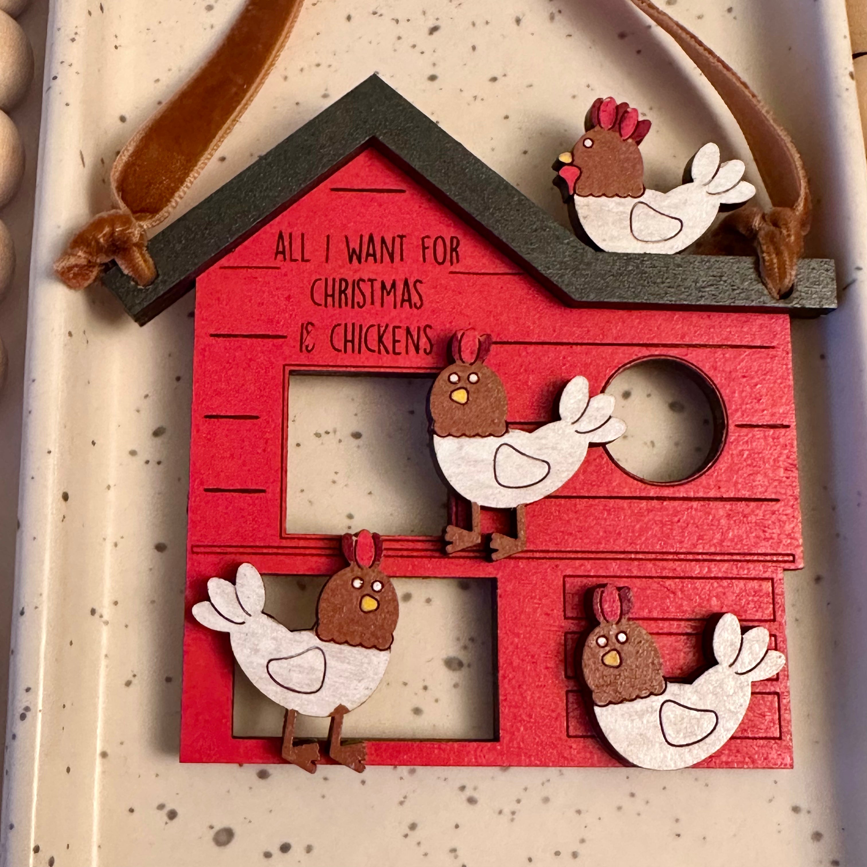 CHICKEN COUP ORNAMENT