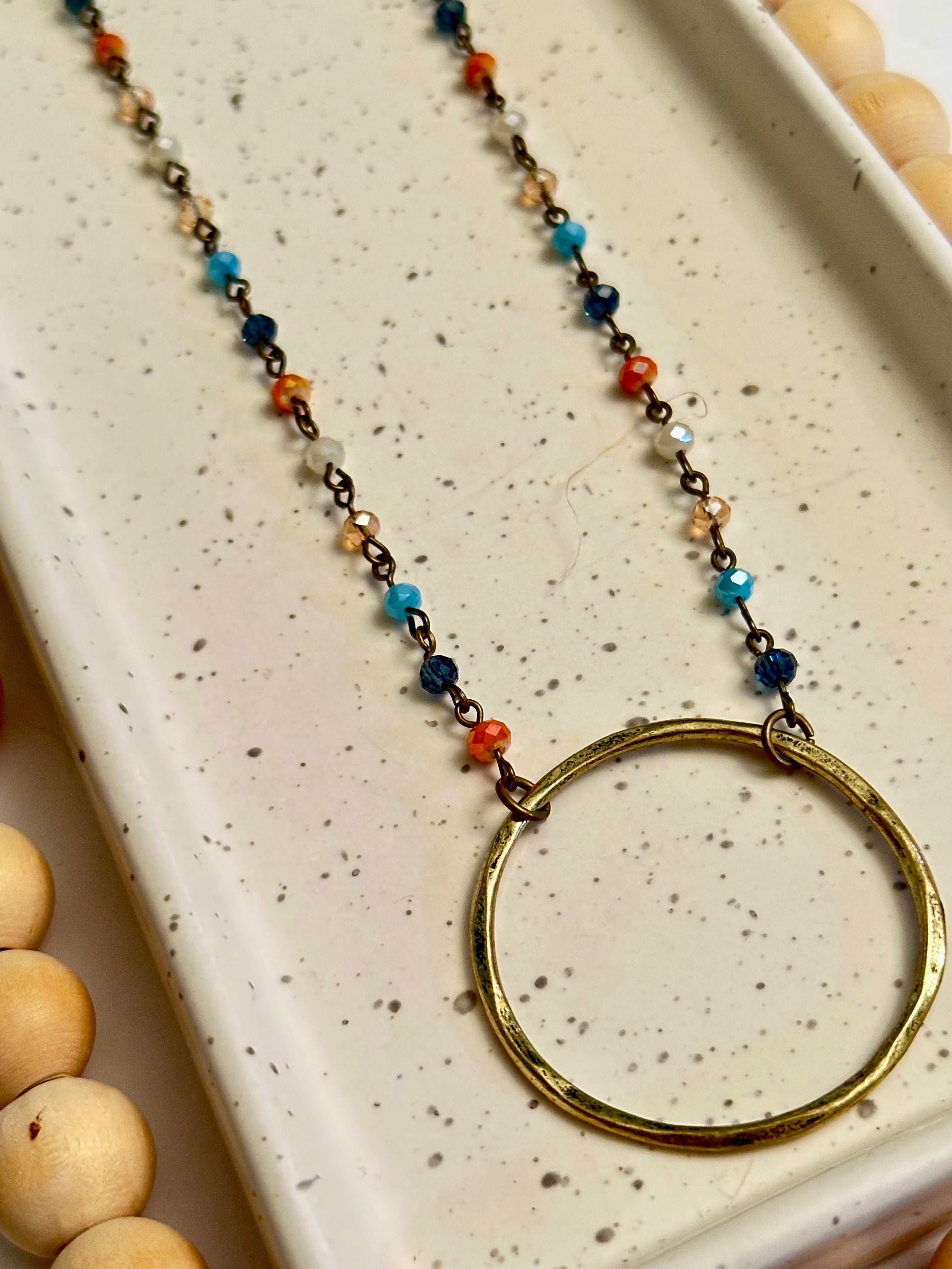 LENI NECKLACE | Colorful | Antique Gold