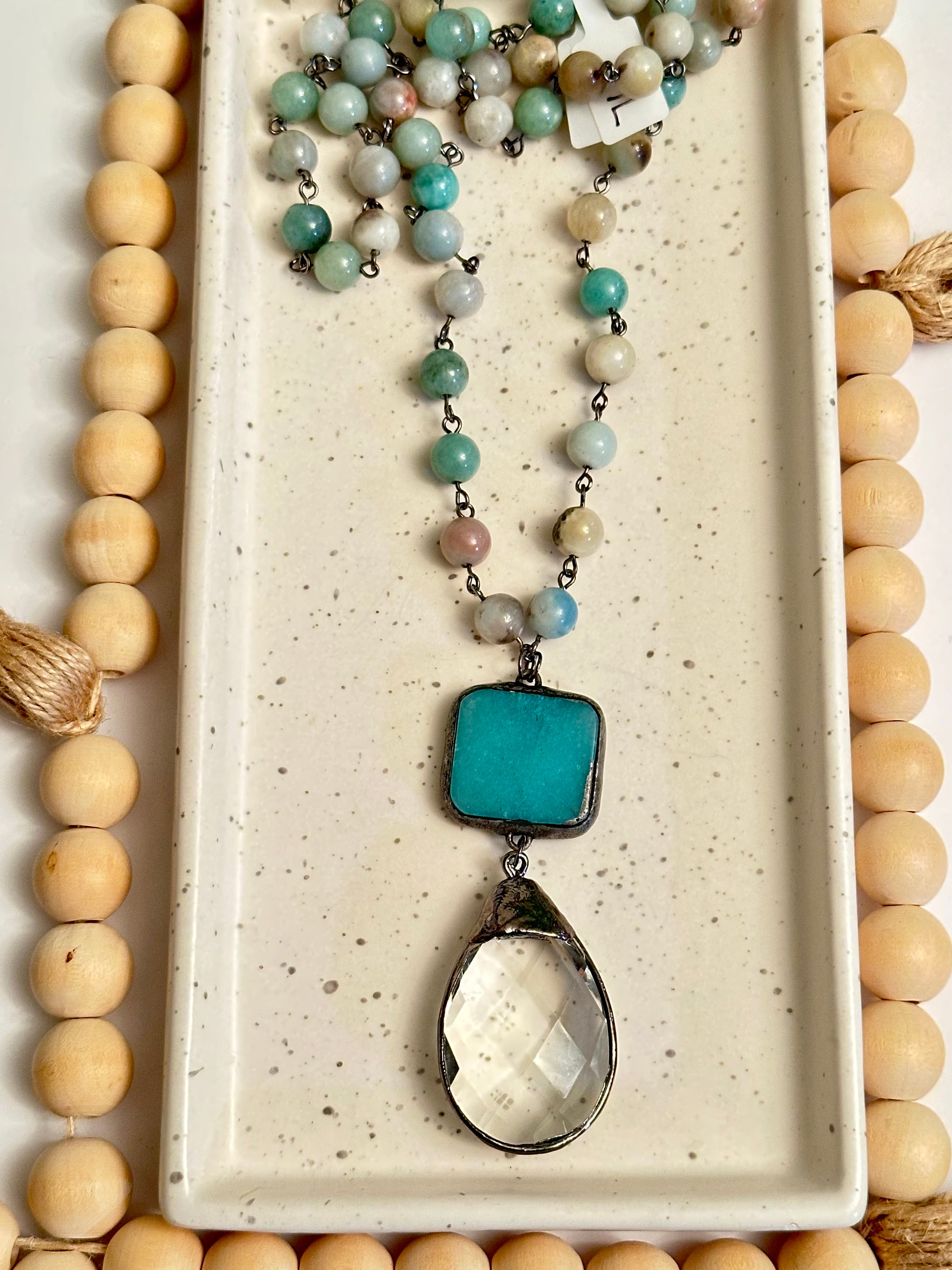 AMAZONITE LONG NECKLACE