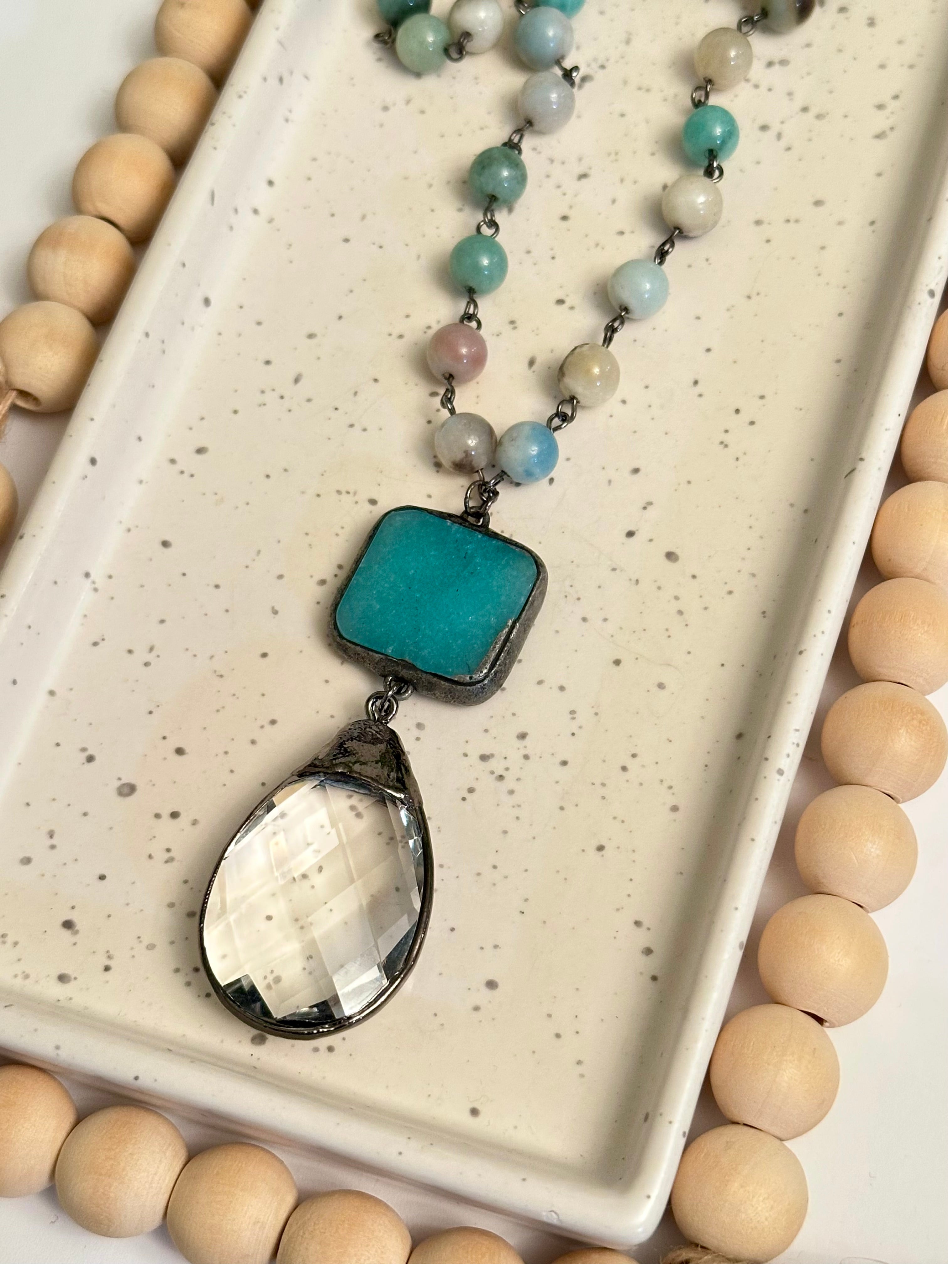 AMAZONITE LONG NECKLACE