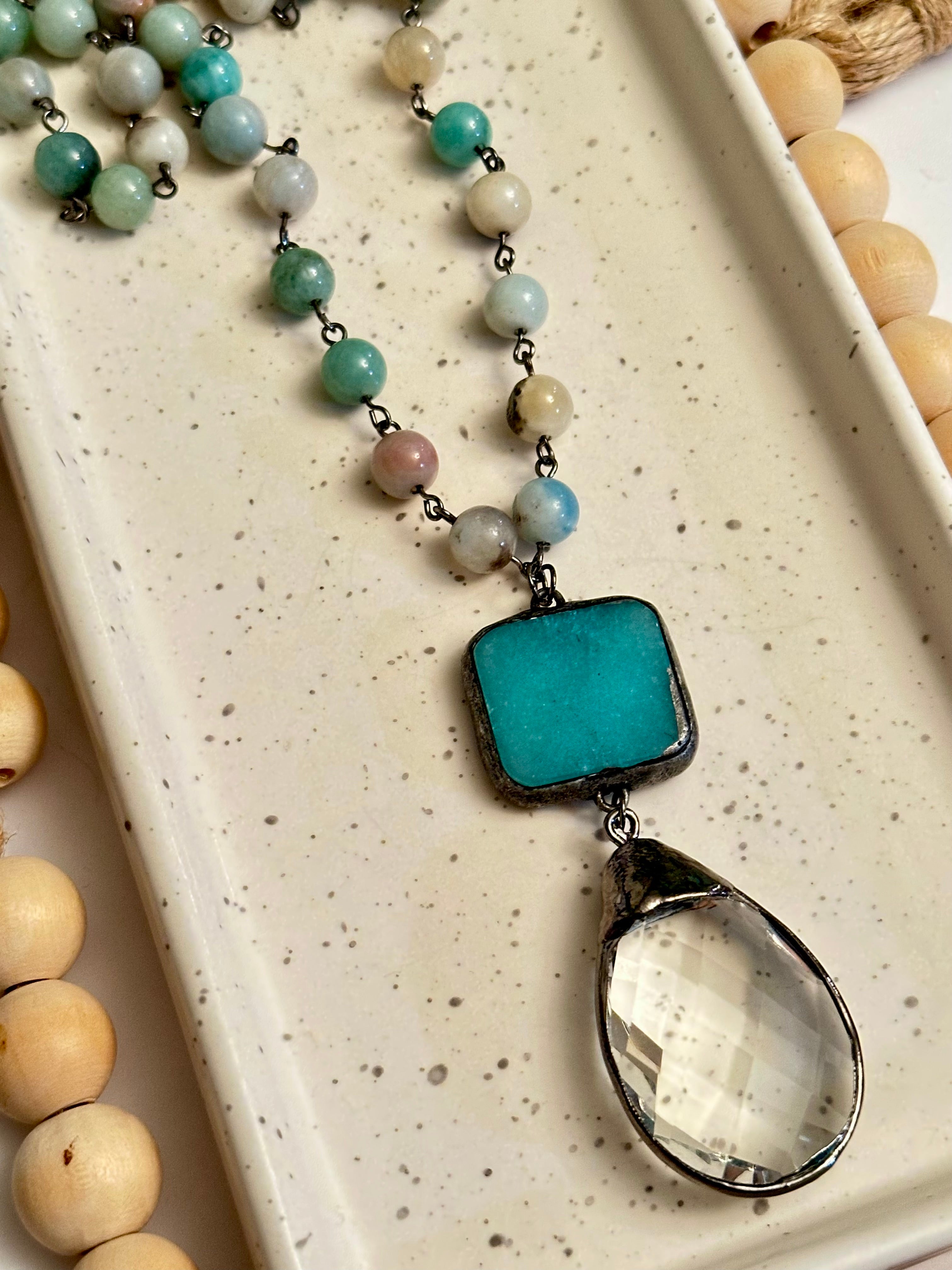 AMAZONITE LONG NECKLACE