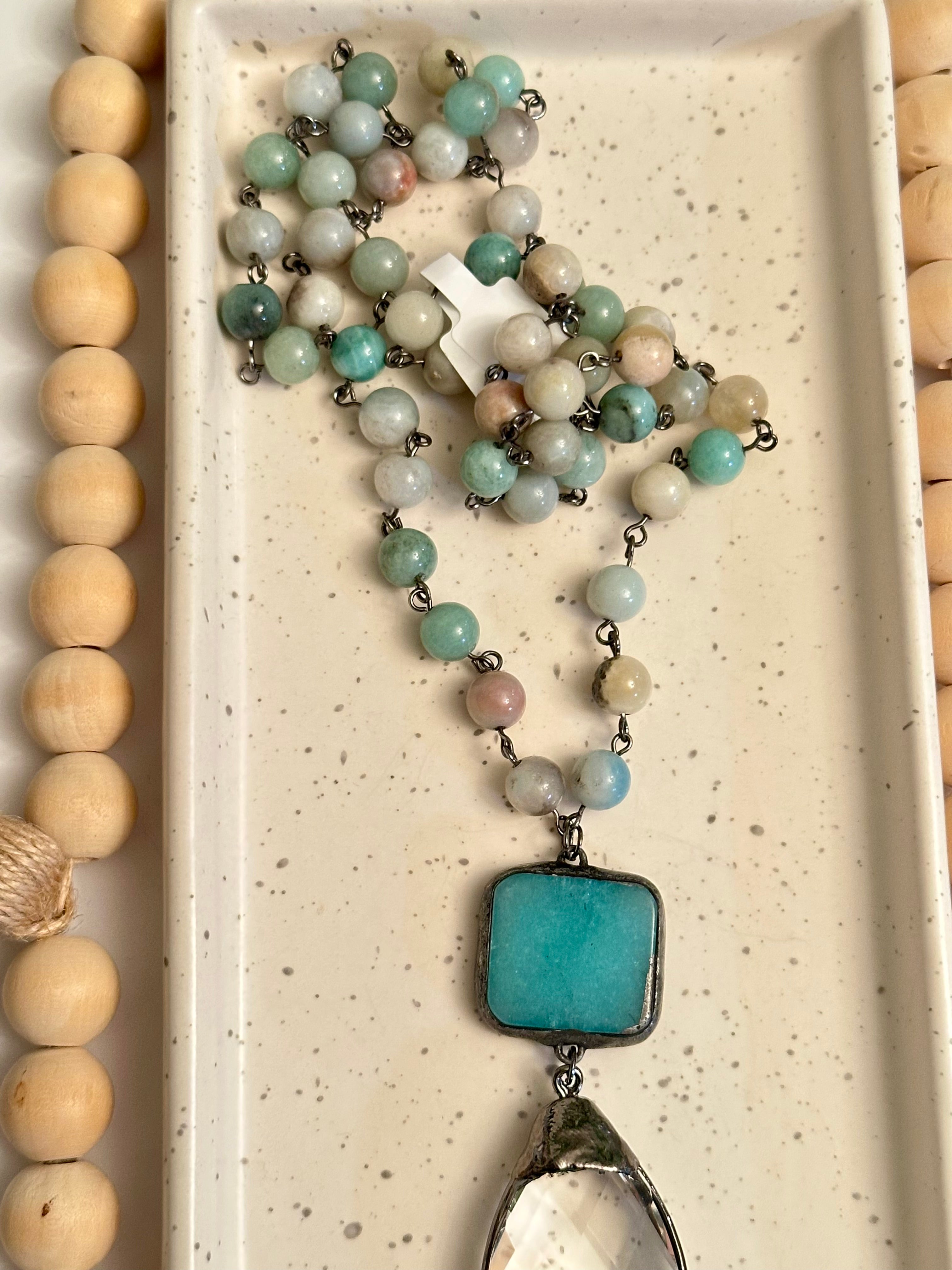 AMAZONITE LONG NECKLACE