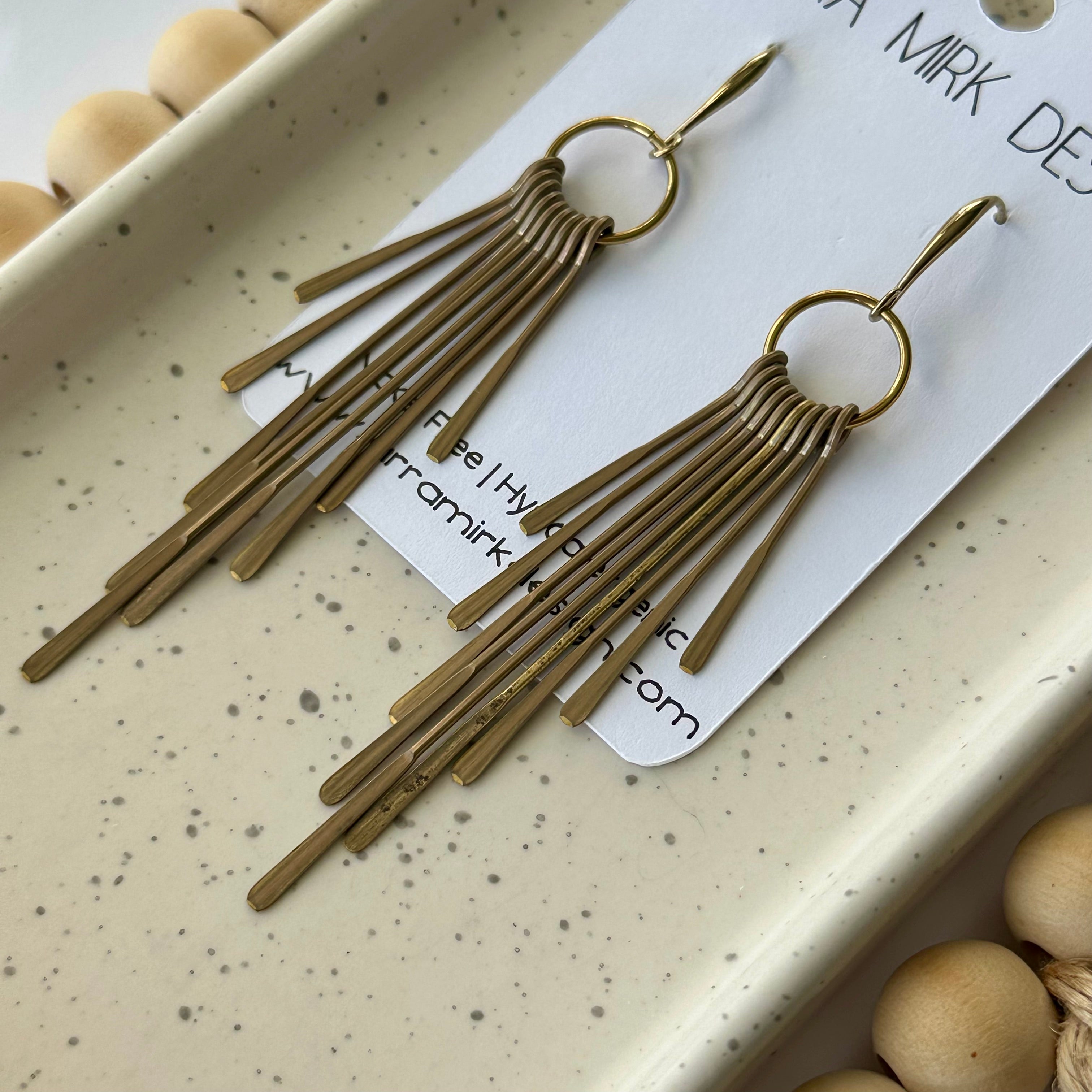 BRASS STATEMENT EARRINGS
