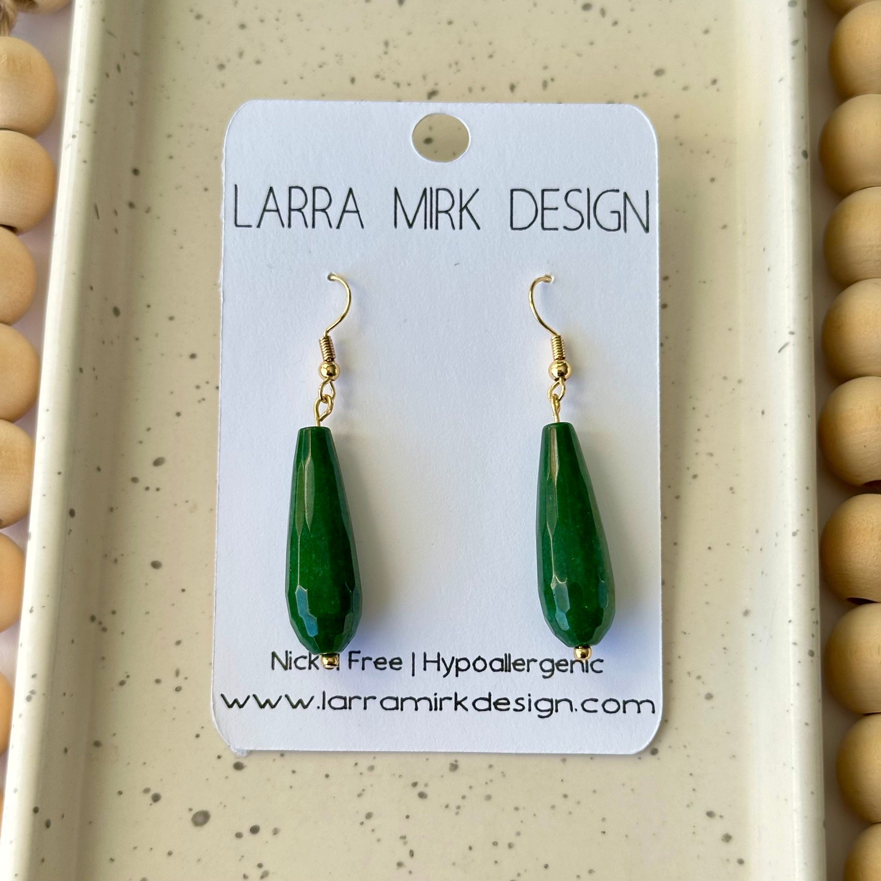 GREEN AGATE EARRINGS