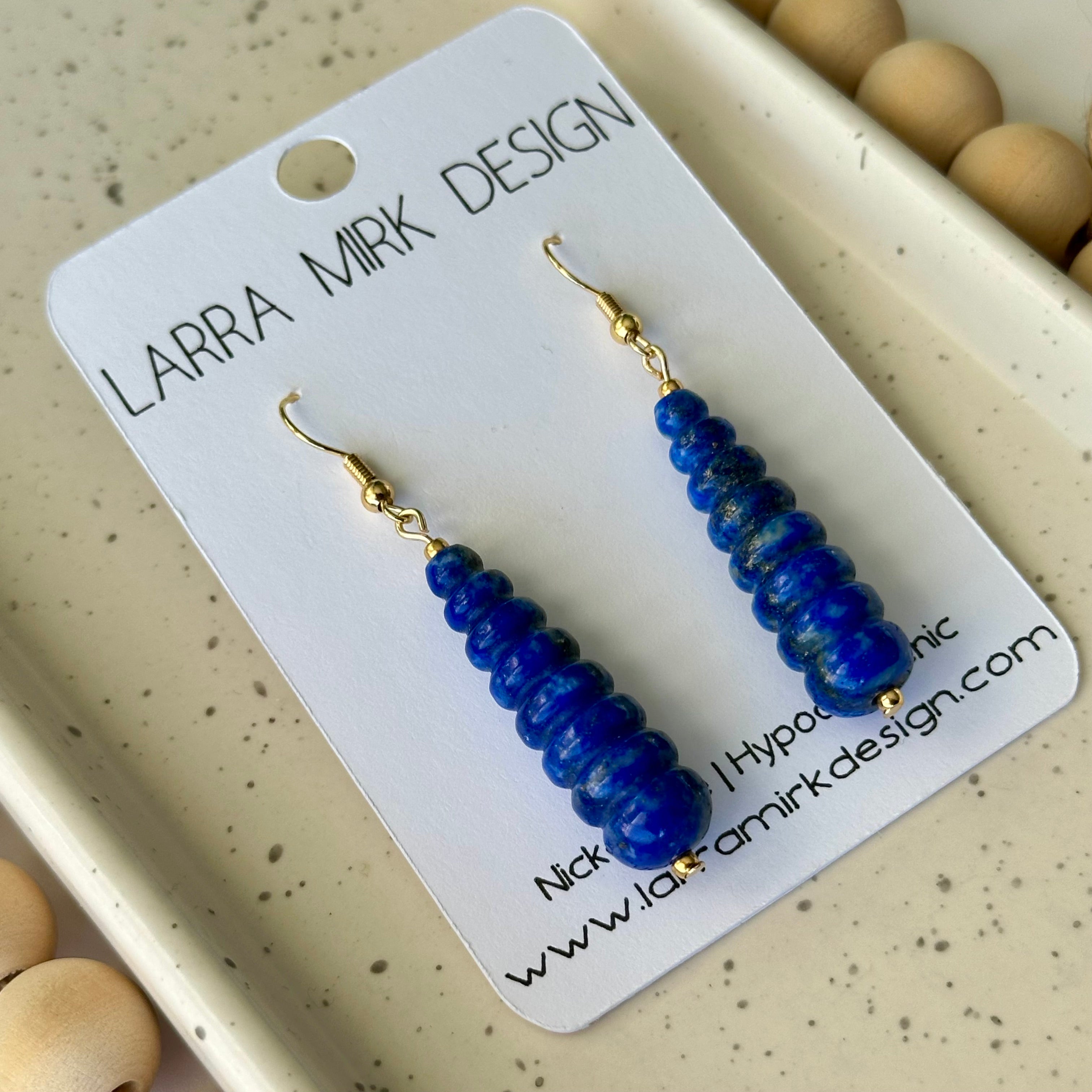 LAPIS LAZULI DANGLE EARRINGS