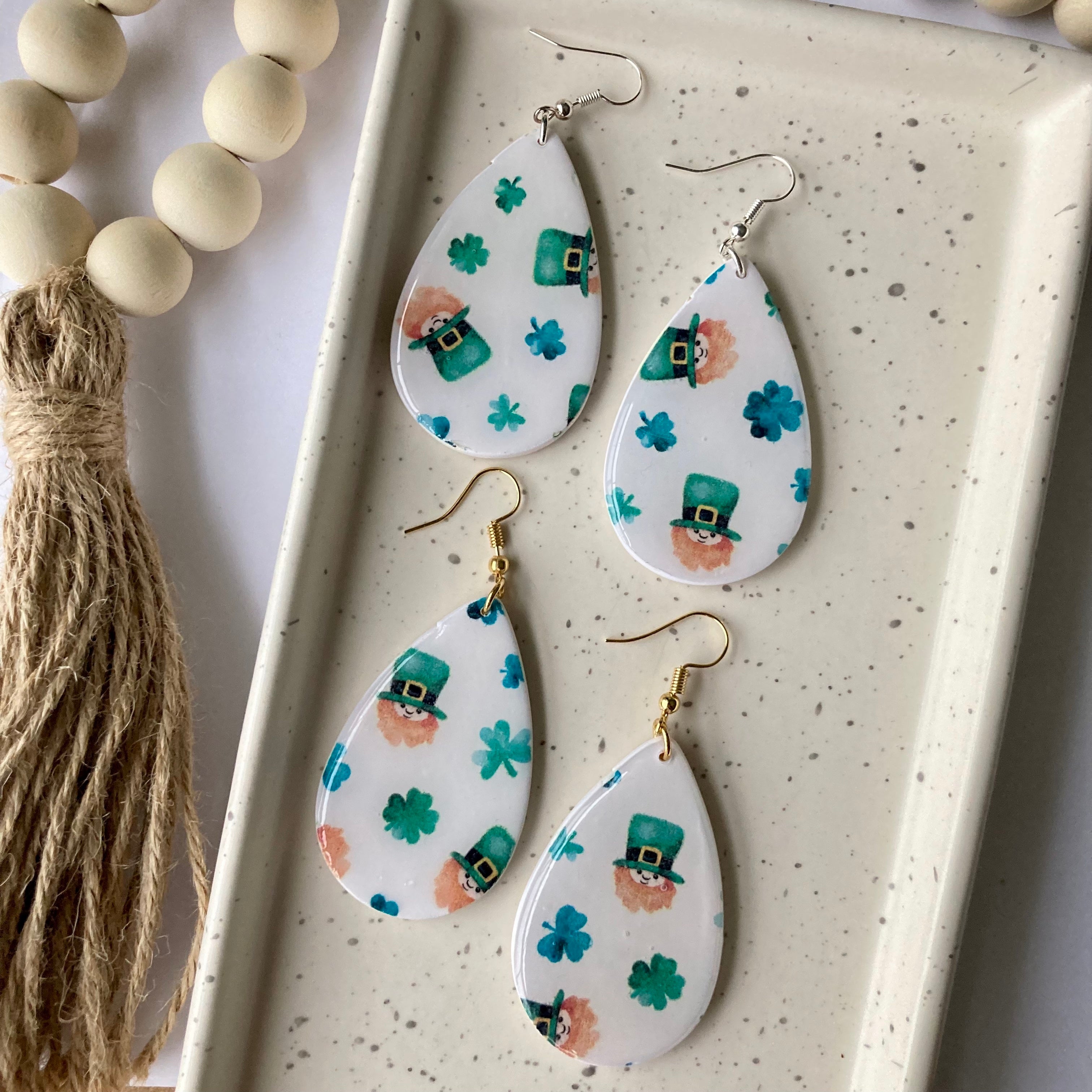 KNOWLTON RESIN EARRINGS | St. Patrick’s Day