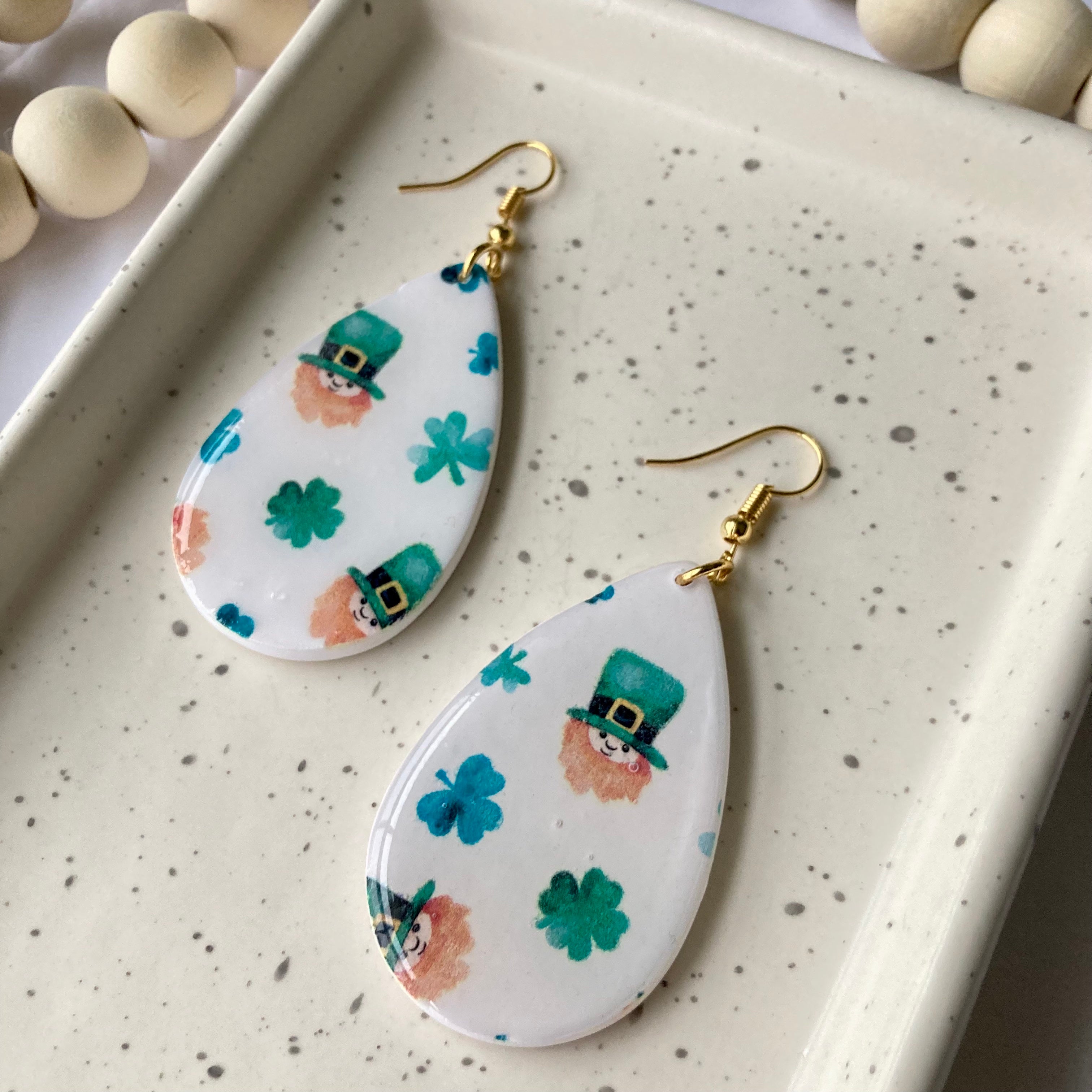KNOWLTON RESIN EARRINGS | St. Patrick’s Day