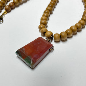 DEEP BURGUNDY AGATE NECKLACE