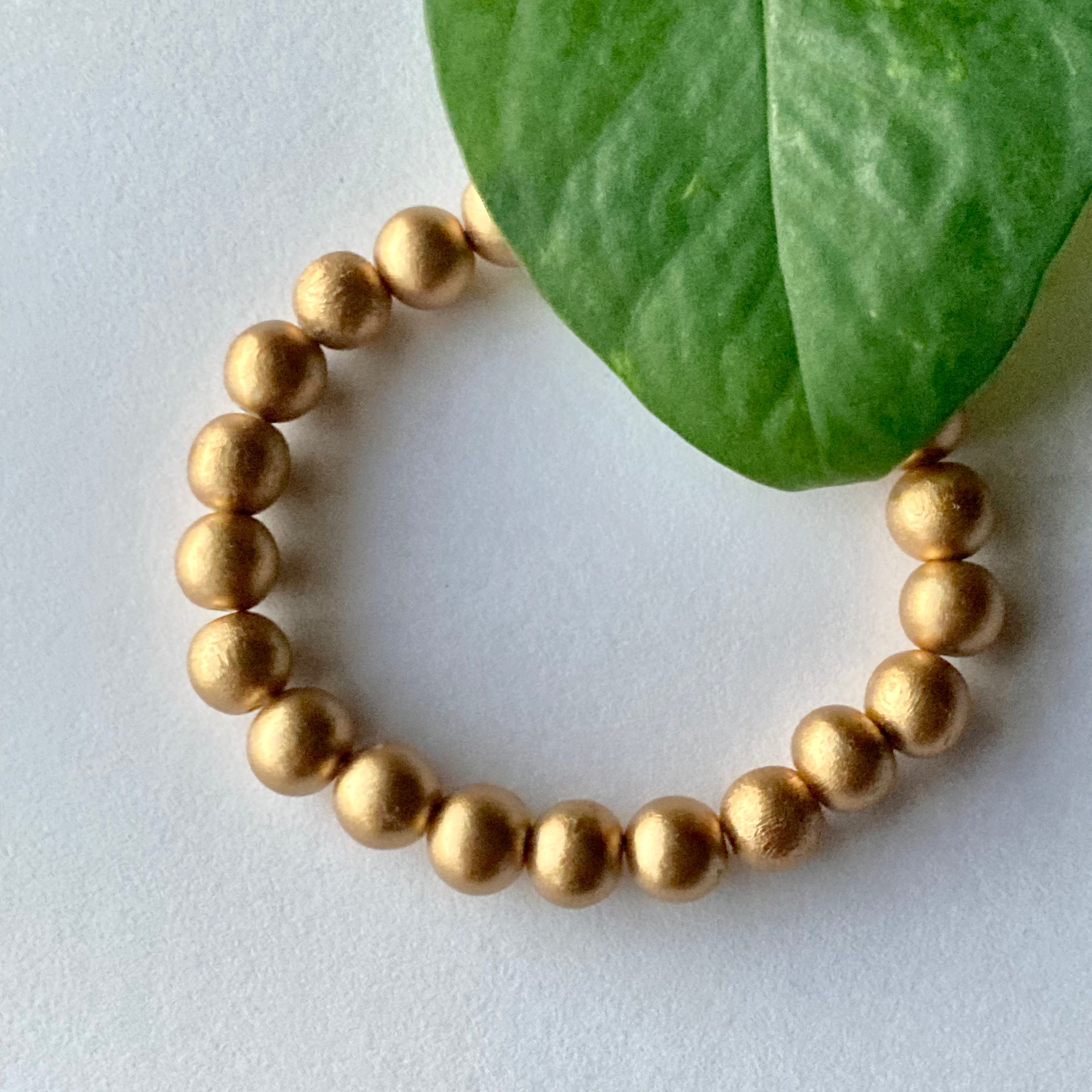 8MM GOLD WOODEN BRACELET