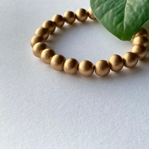 8MM GOLD WOODEN BRACELET