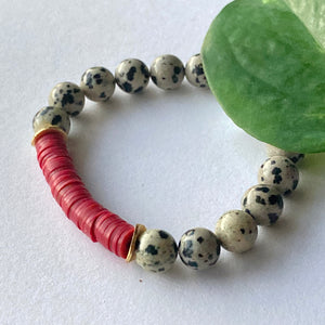 DALMATIAN JASPER & CLAY | Pomegranate Red